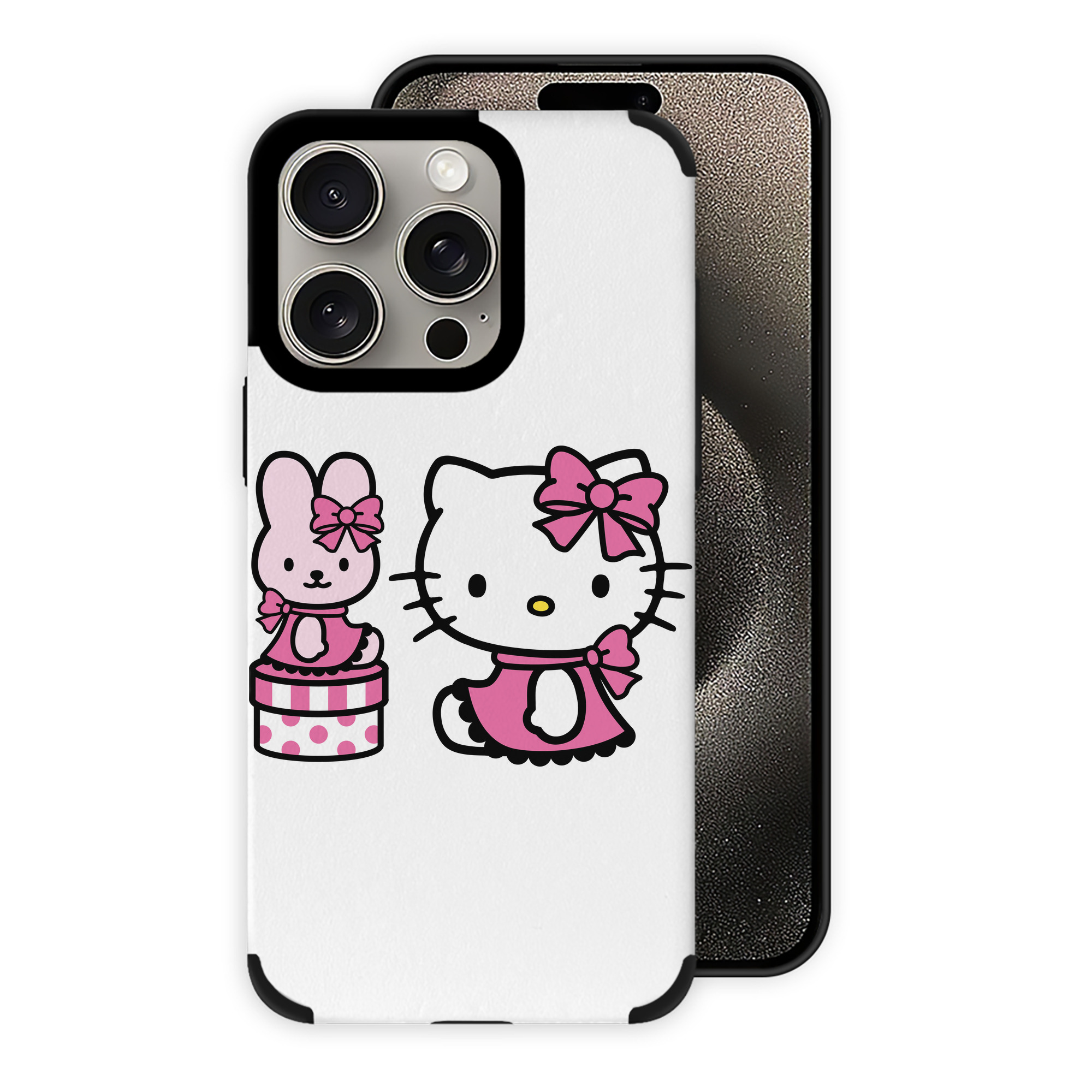 （画像用） Hello Kitty ハローキティ 【iPhone15ProMax対応】 PUレザー スマホケース 耐衝撃＆黄変防止