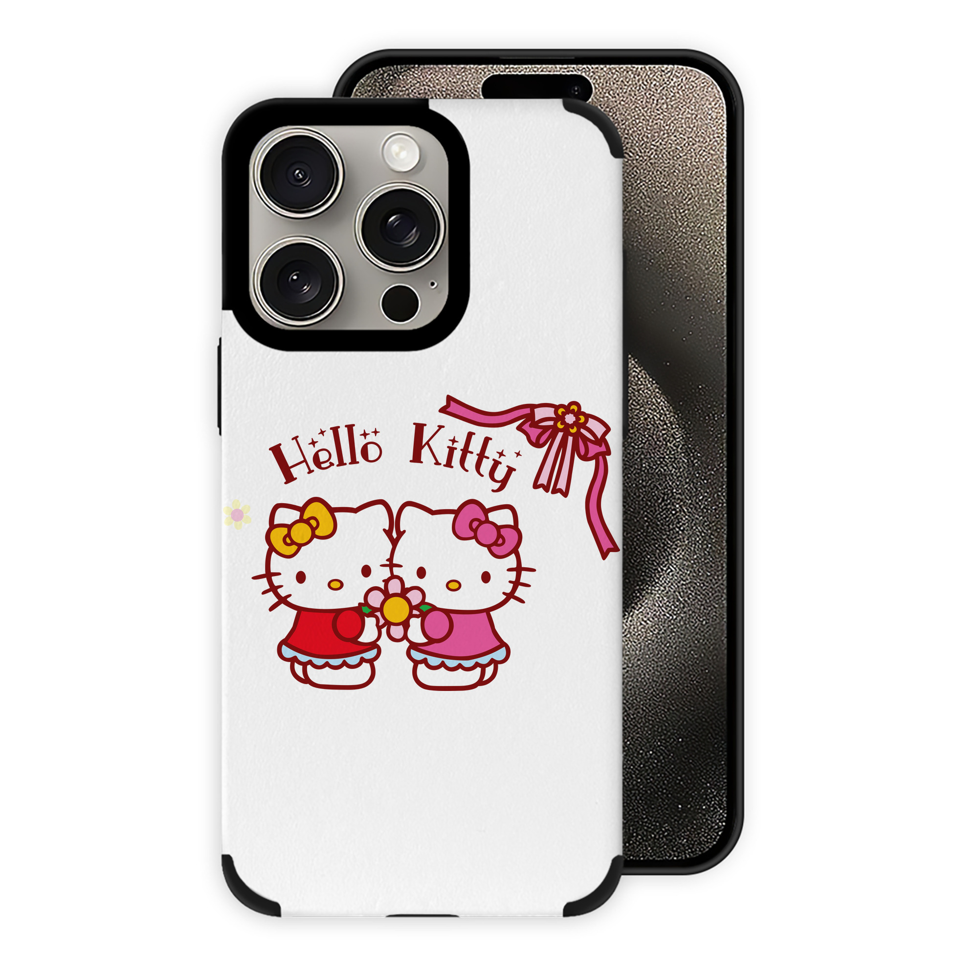 （画像用） Hello Kitty ハローキティ 【iPhone15ProMax対応】 PUレザー スマホケース 耐衝撃＆黄変防止