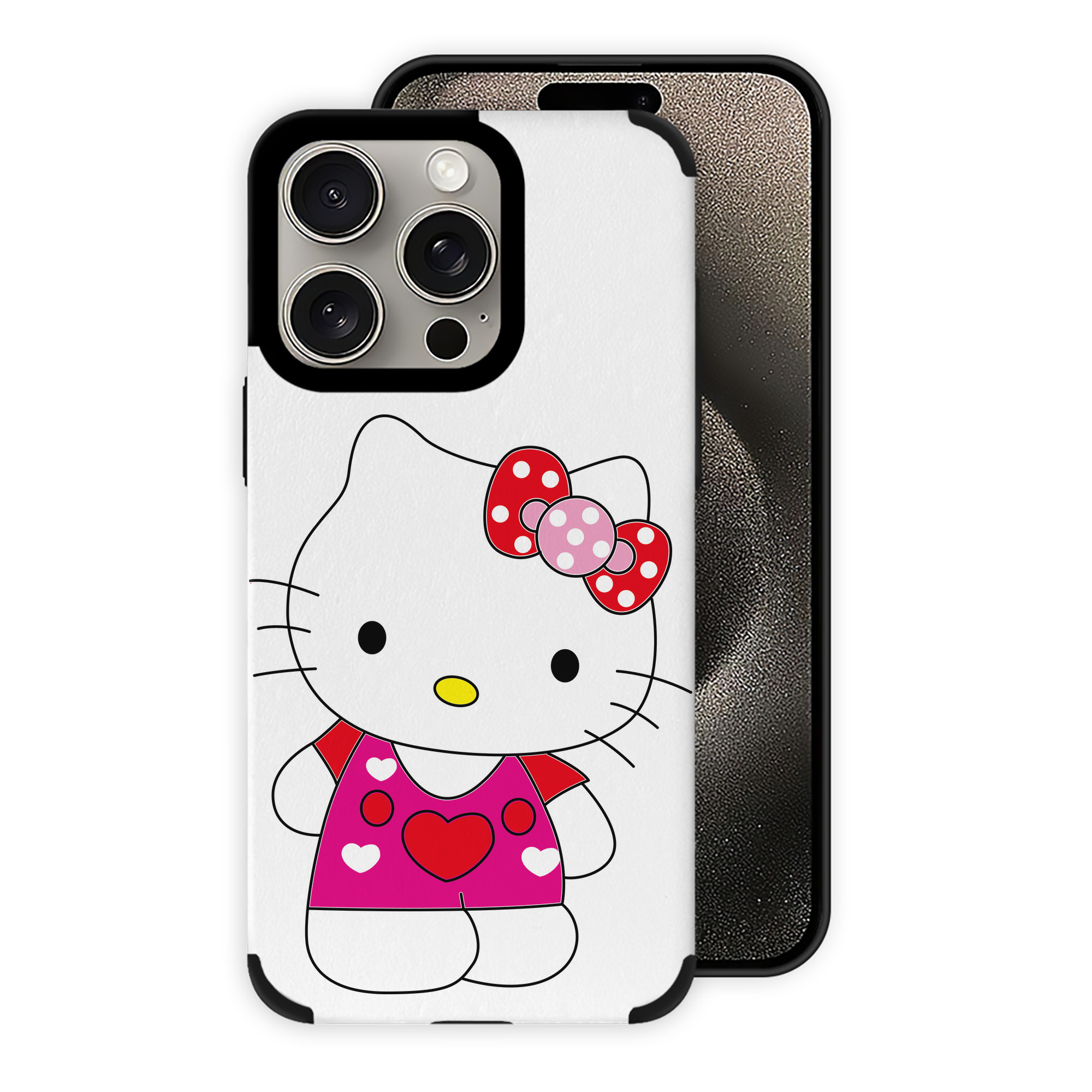 （画像用） Hello Kitty ハローキティ 【iPhone15ProMax対応】 PUレザー スマホケース 耐衝撃＆黄変防止