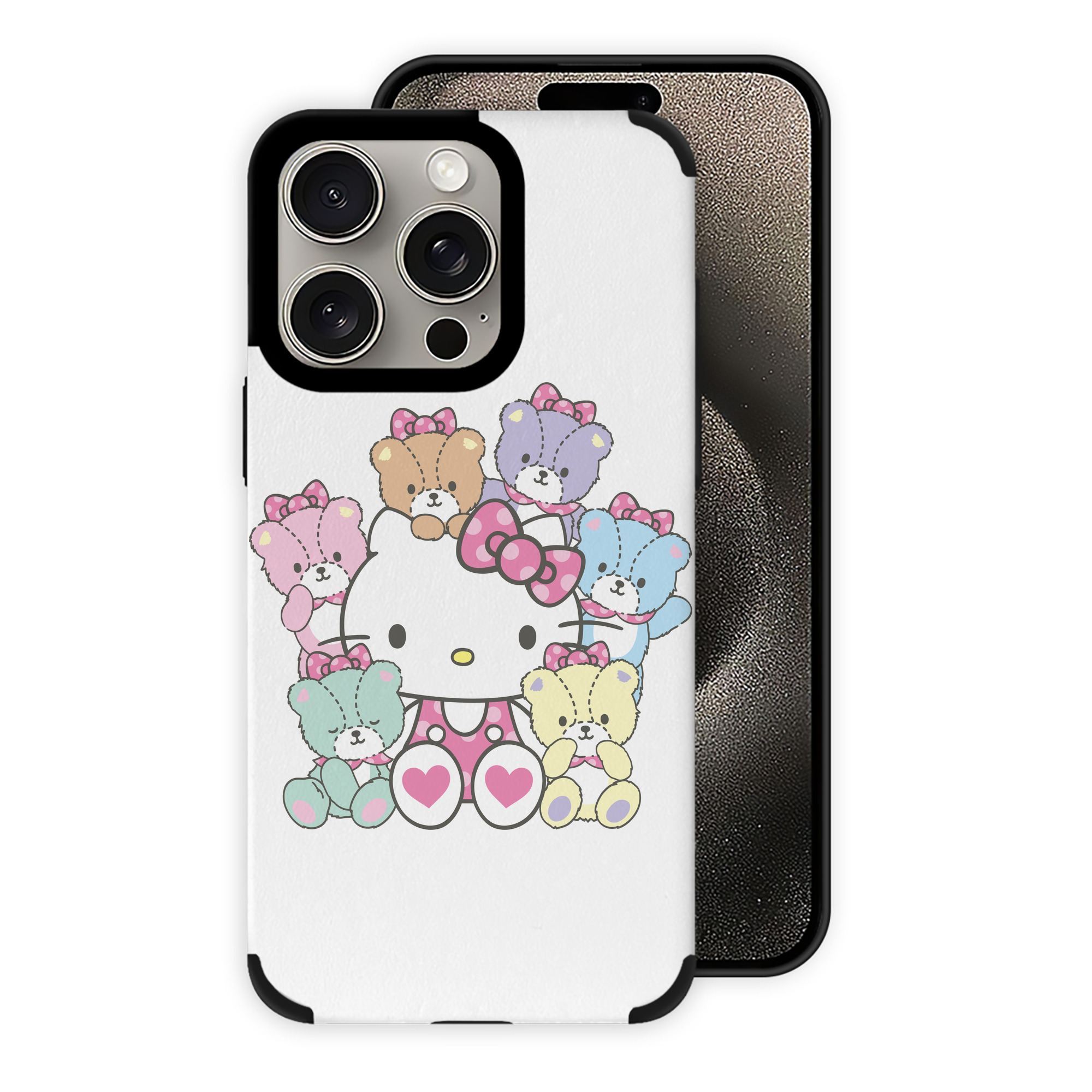 （画像用） Hello Kitty ハローキティ 【iPhone15ProMax対応】 PUレザー スマホケース 耐衝撃＆黄変防止