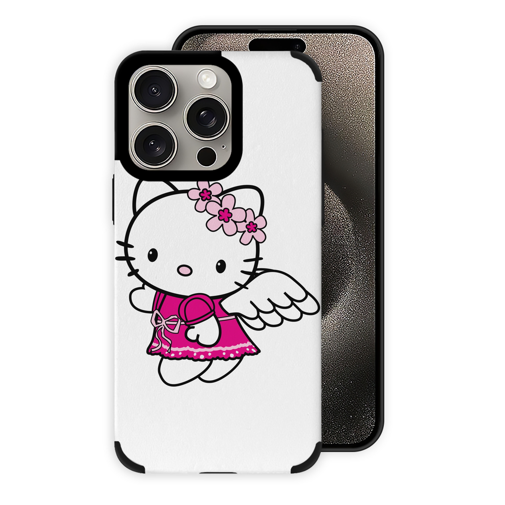 （画像用） Hello Kitty ハローキティ 【iPhone15ProMax対応】 PUレザー スマホケース 耐衝撃＆黄変防止