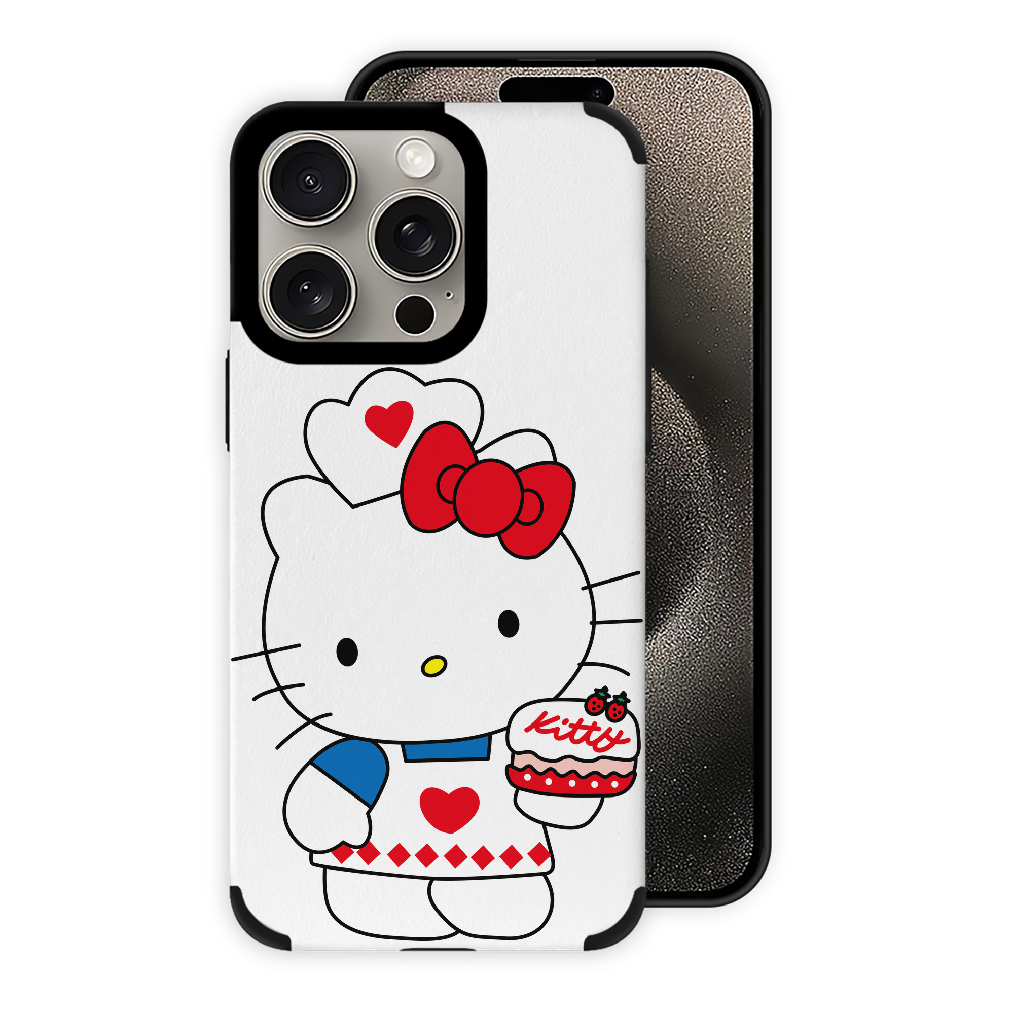 （画像用） Hello Kitty ハローキティ 【iPhone15ProMax対応】 PUレザー スマホケース 耐衝撃＆黄変防止