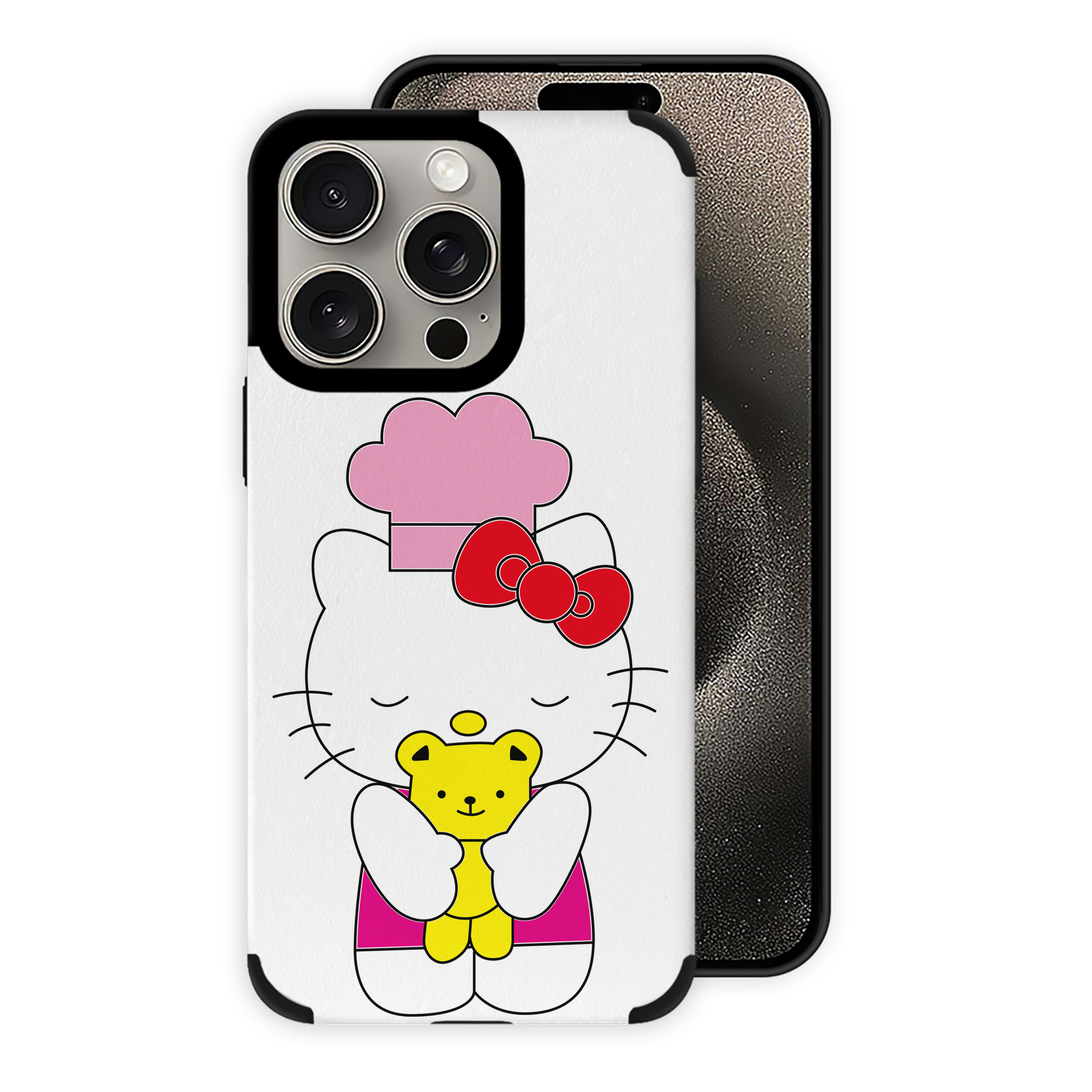 （画像用） Hello Kitty ハローキティ 【iPhone15ProMax対応】 PUレザー スマホケース 耐衝撃＆黄変防止