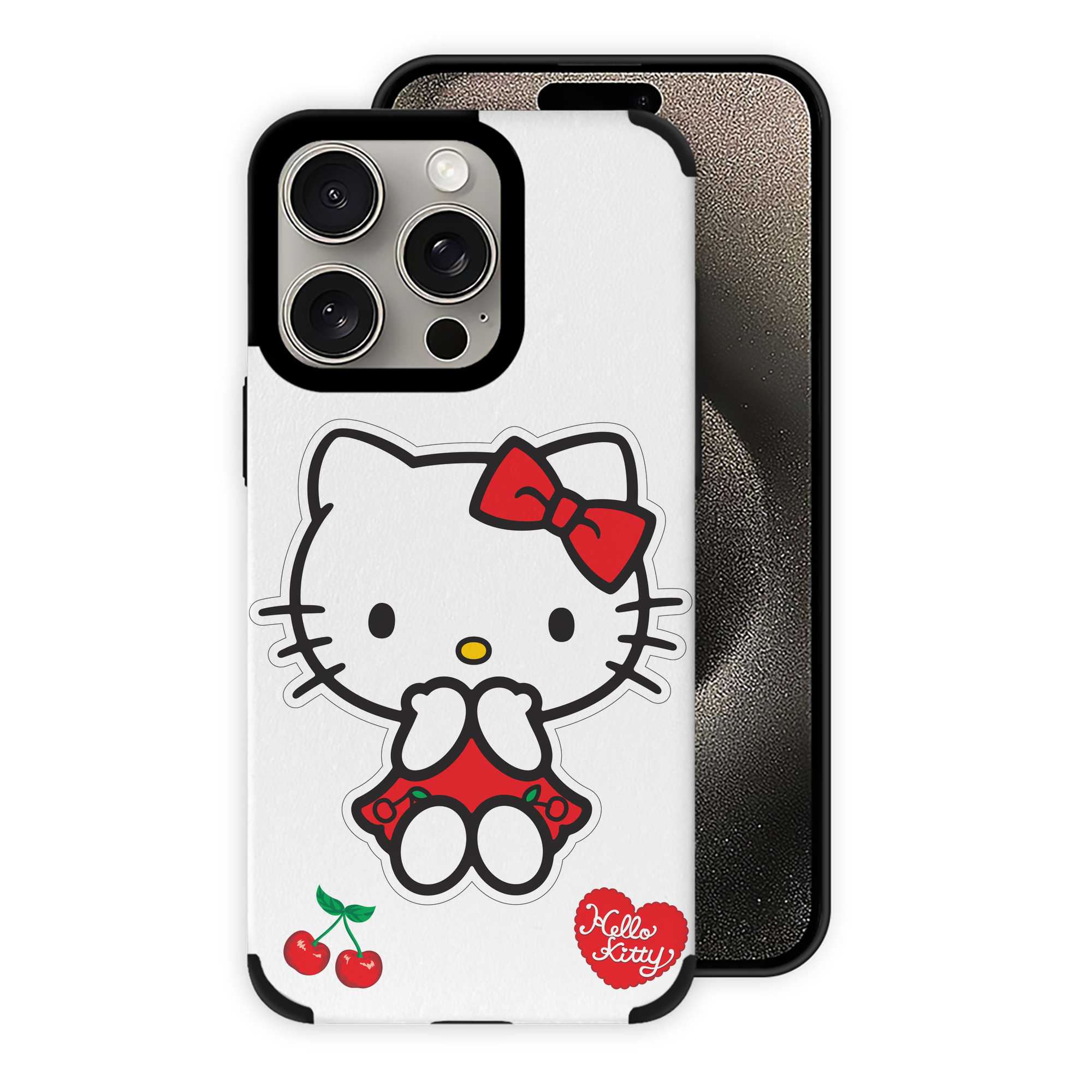 （画像用） Hello Kitty ハローキティ 【iPhone15ProMax対応】 PUレザー スマホケース 耐衝撃＆黄変防止