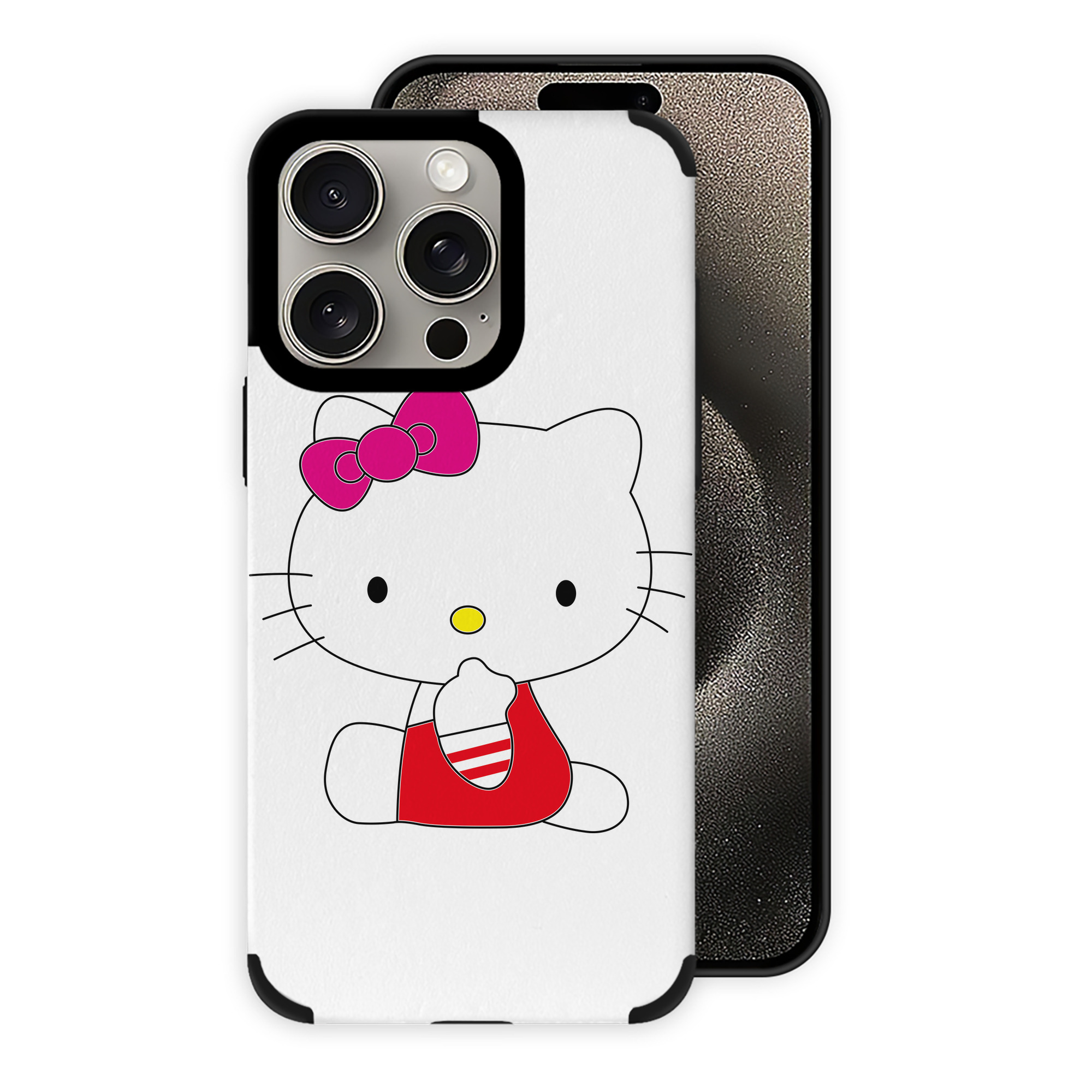 （画像用） Hello Kitty ハローキティ 【iPhone15ProMax対応】 PUレザー スマホケース 耐衝撃＆黄変防止