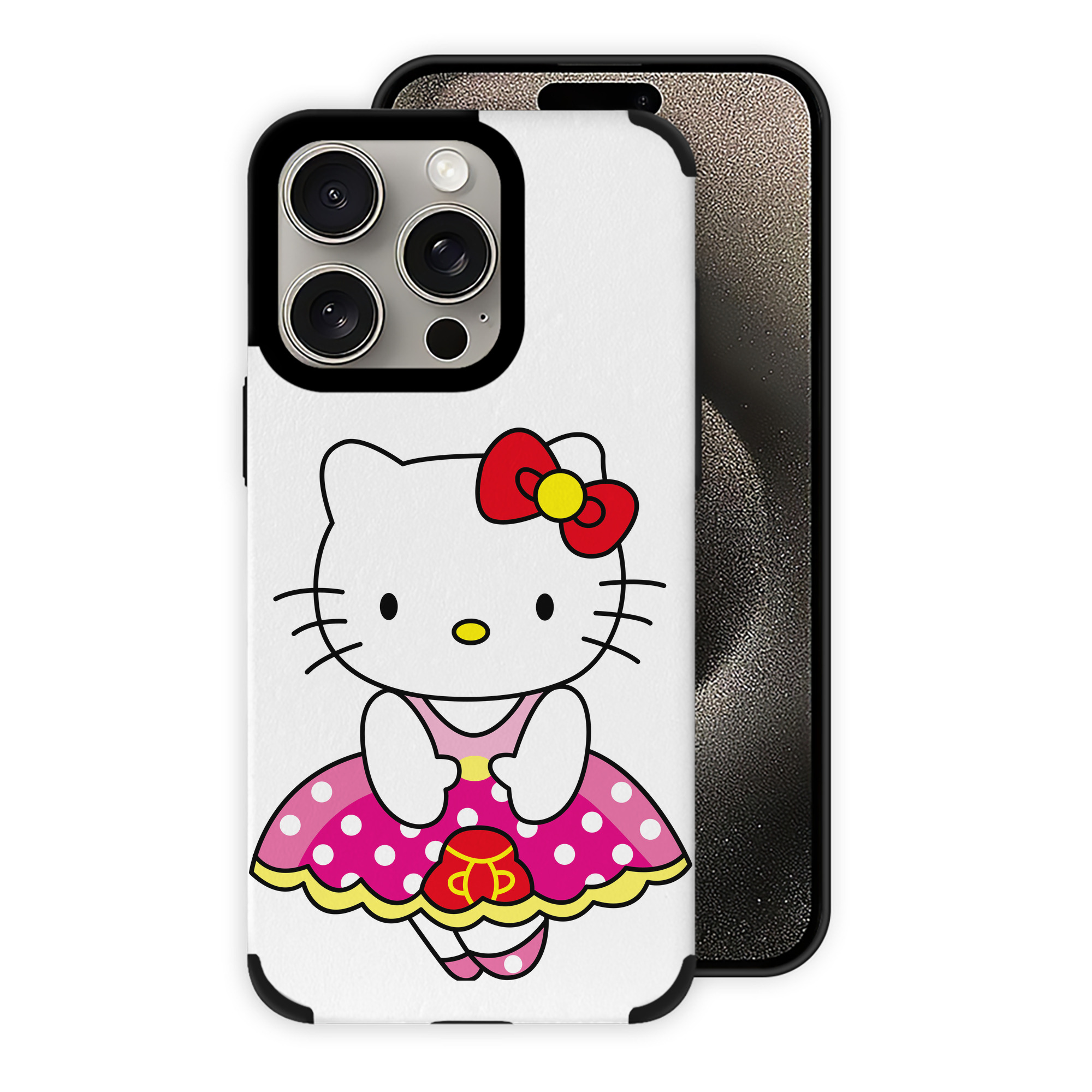 （画像用） Hello Kitty ハローキティ 【iPhone15ProMax対応】 PUレザー スマホケース 耐衝撃＆黄変防止