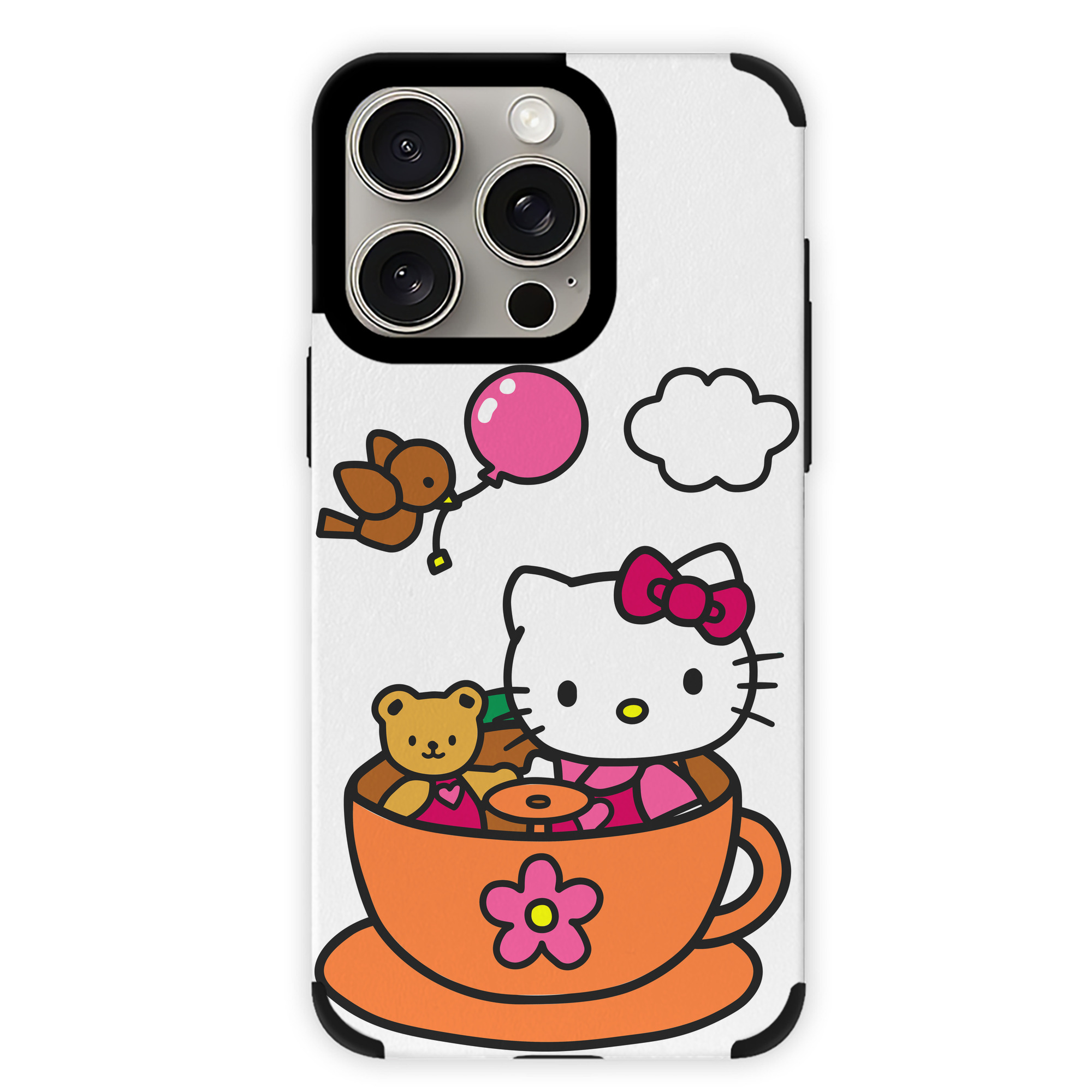（画像用） Hello Kitty ハローキティ 【iPhone15ProMax対応】 PUレザー スマホケース 耐衝撃＆黄変防止