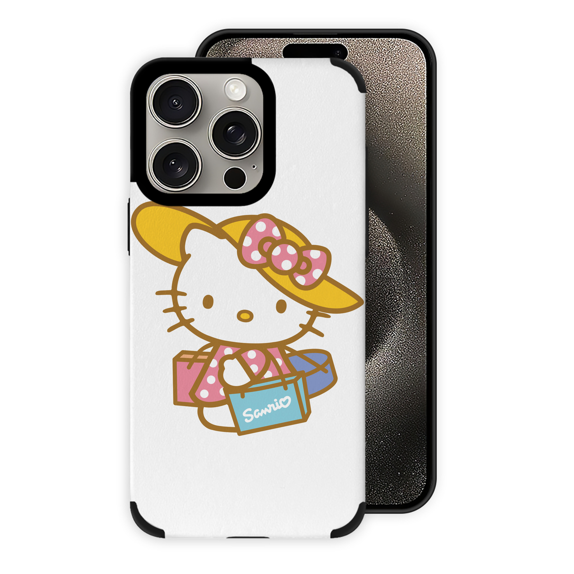 （画像用） Hello Kitty ハローキティ 【iPhone15ProMax対応】 PUレザー スマホケース 耐衝撃＆黄変防止