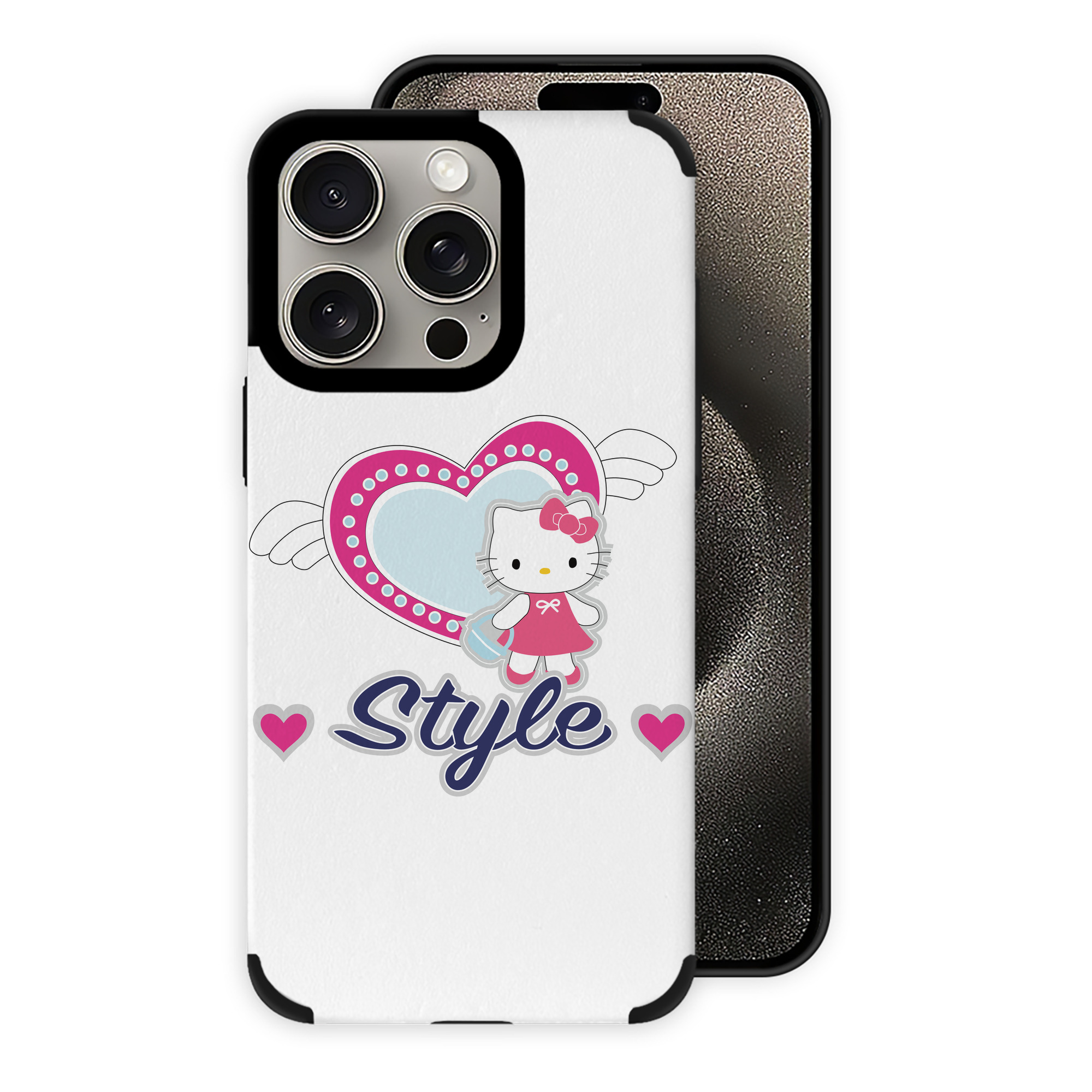 （画像用） Hello Kitty ハローキティ 【iPhone15ProMax対応】 PUレザー スマホケース 耐衝撃＆黄変防止
