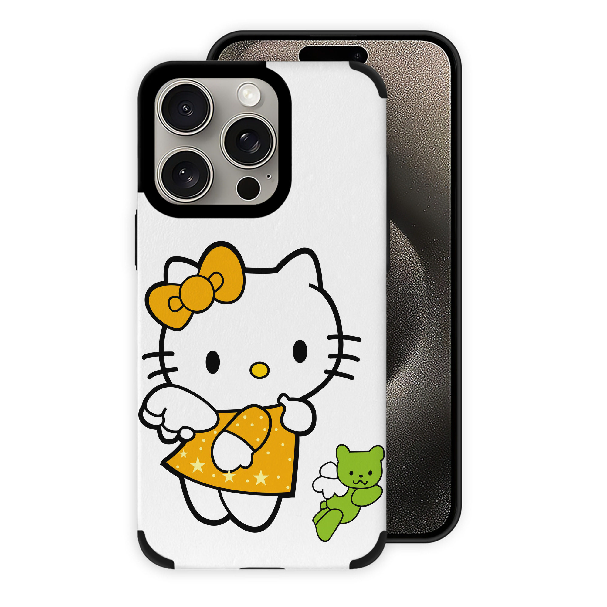 （画像用） Hello Kitty ハローキティ 【iPhone15ProMax対応】 PUレザー スマホケース 耐衝撃＆黄変防止