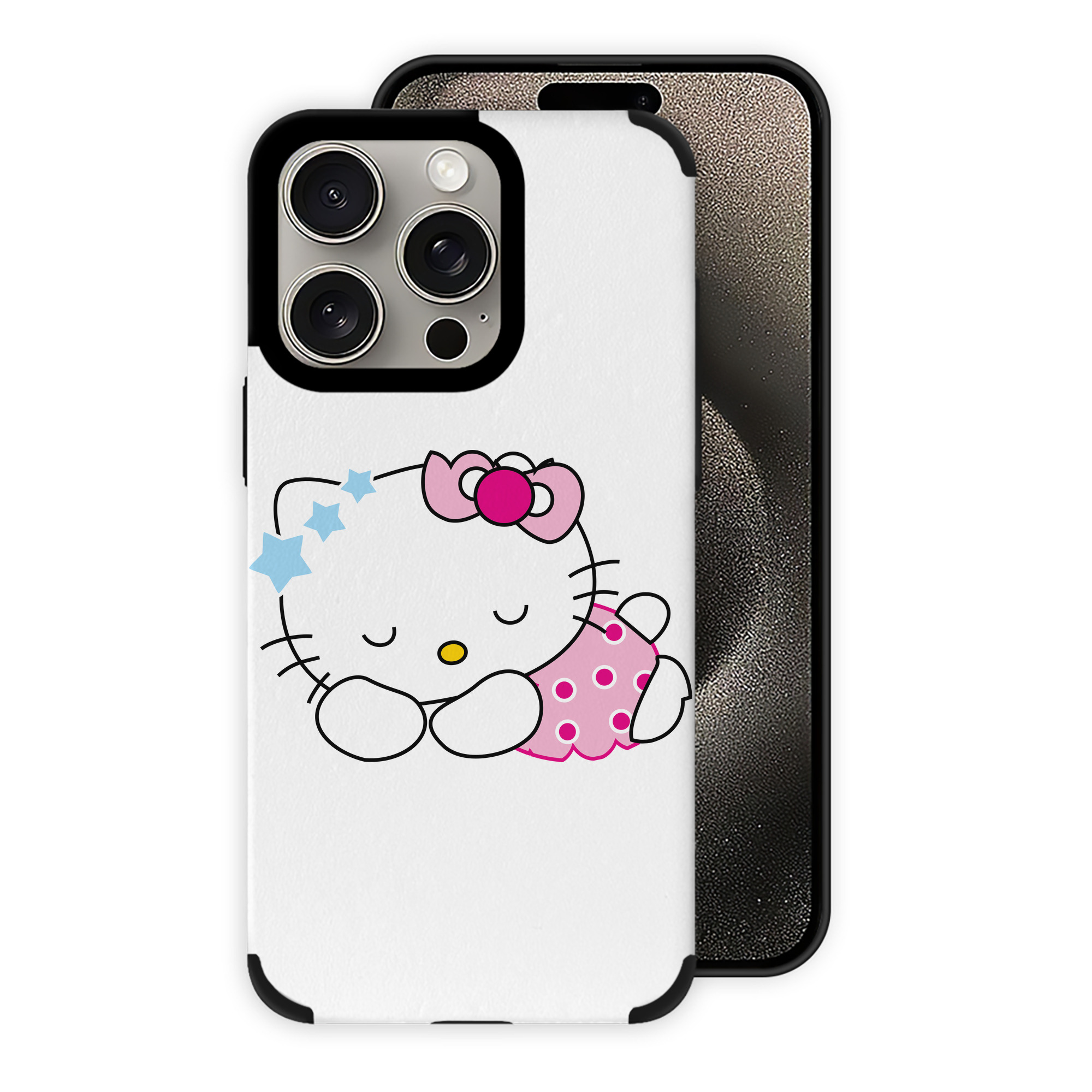 （画像用） Hello Kitty ハローキティ 【iPhone15ProMax対応】 PUレザー スマホケース 耐衝撃＆黄変防止
