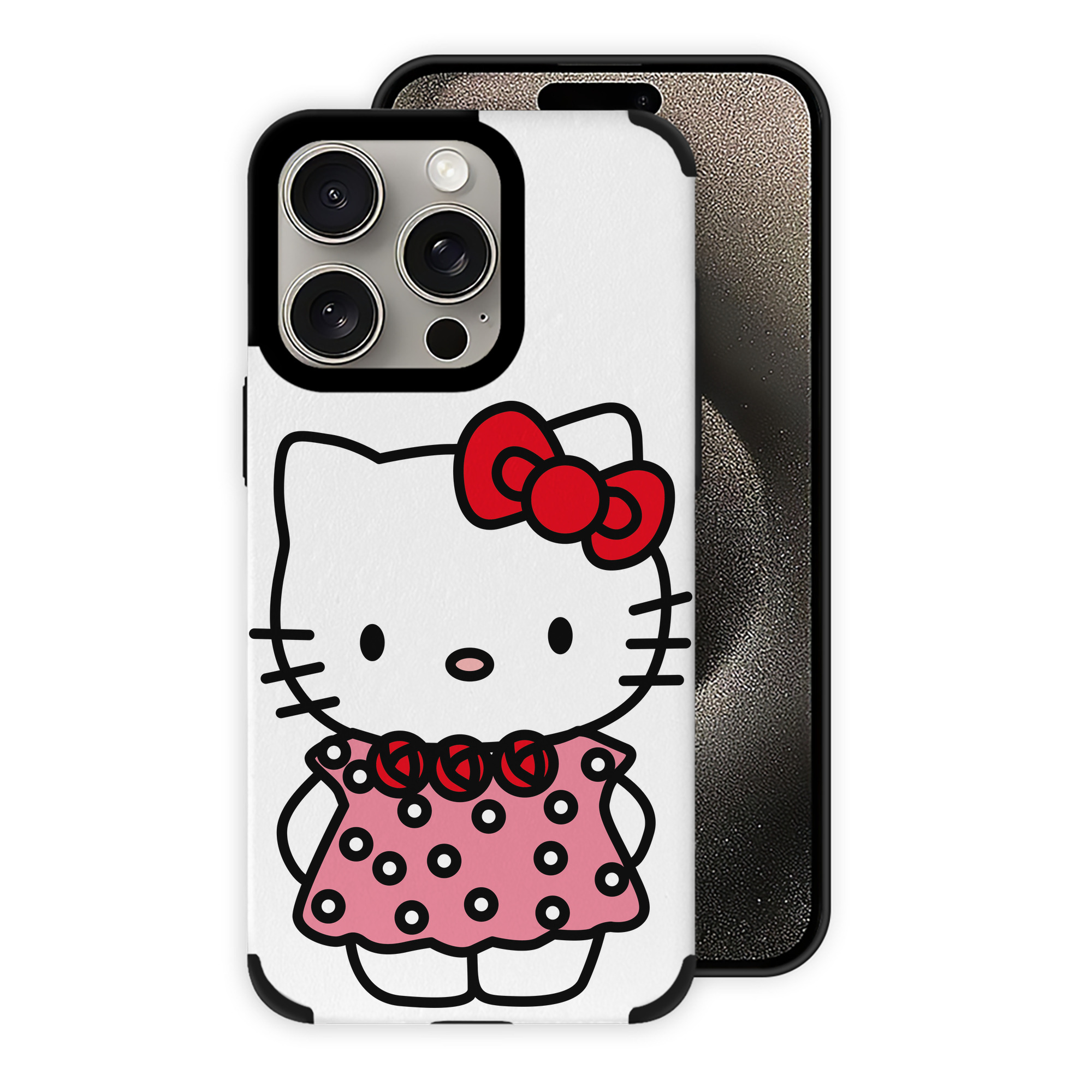 （画像用） Hello Kitty ハローキティ 【iPhone15ProMax対応】 PUレザー スマホケース 耐衝撃＆黄変防止