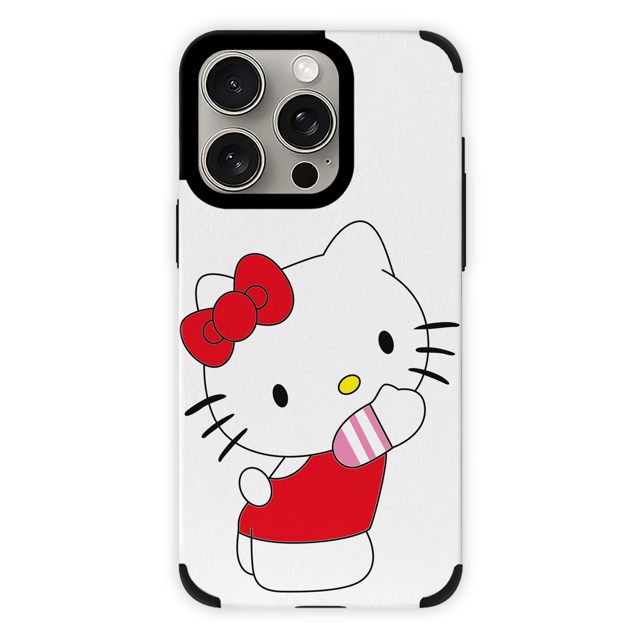 （画像用） Hello Kitty ハローキティ 【iPhone15ProMax対応】 PUレザー スマホケース 耐衝撃＆黄変防止