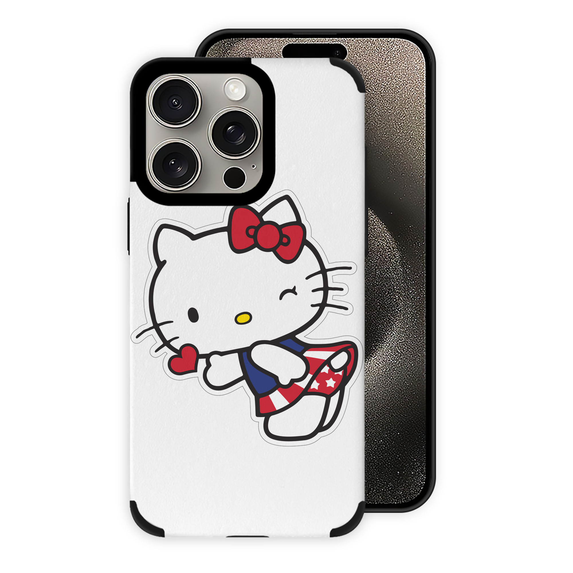 （画像用） Hello Kitty ハローキティ 【iPhone15ProMax対応】 PUレザー スマホケース 耐衝撃＆黄変防止