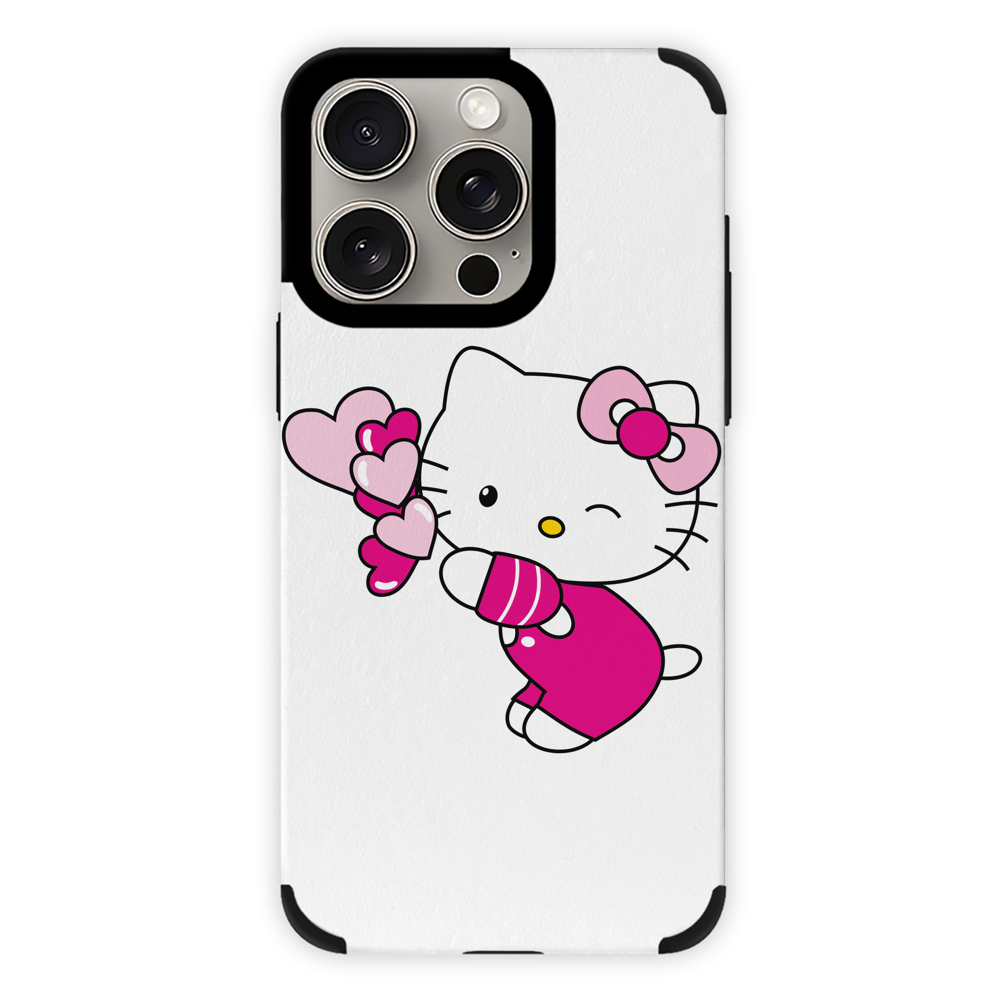 （画像用） Hello Kitty ハローキティ 【iPhone15ProMax対応】 PUレザー スマホケース 耐衝撃＆黄変防止