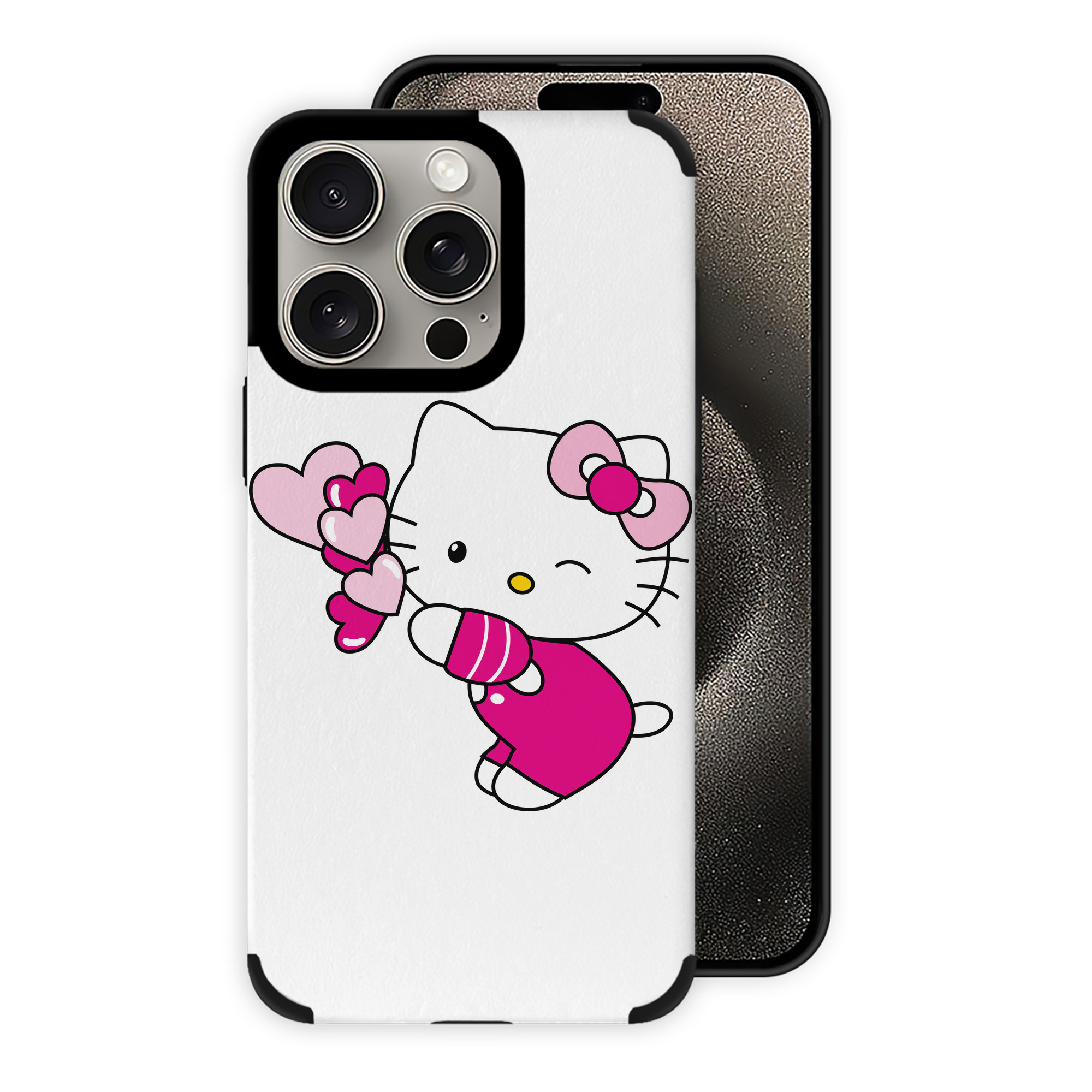（画像用） Hello Kitty ハローキティ 【iPhone15ProMax対応】 PUレザー スマホケース 耐衝撃＆黄変防止