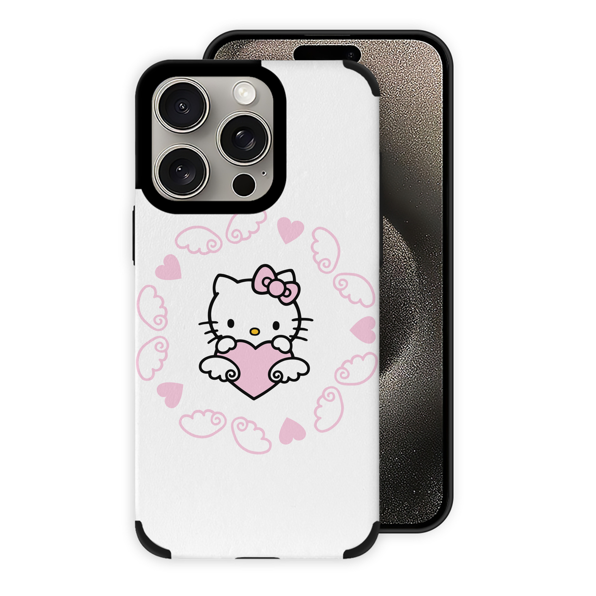 （画像用） Hello Kitty ハローキティ 【iPhone15ProMax対応】 PUレザー スマホケース 耐衝撃＆黄変防止