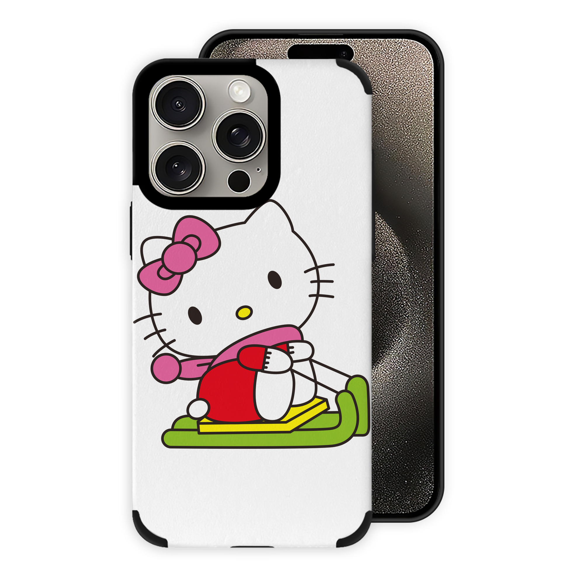 （画像用） Hello Kitty ハローキティ 【iPhone15ProMax対応】 PUレザー スマホケース 耐衝撃＆黄変防止