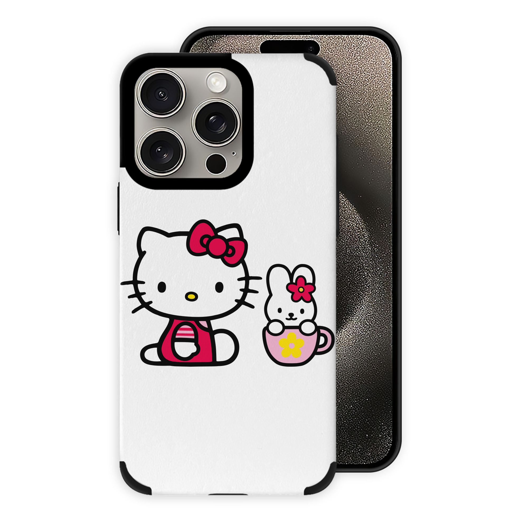 （画像用） Hello Kitty ハローキティ 【iPhone15ProMax対応】 PUレザー スマホケース 耐衝撃＆黄変防止