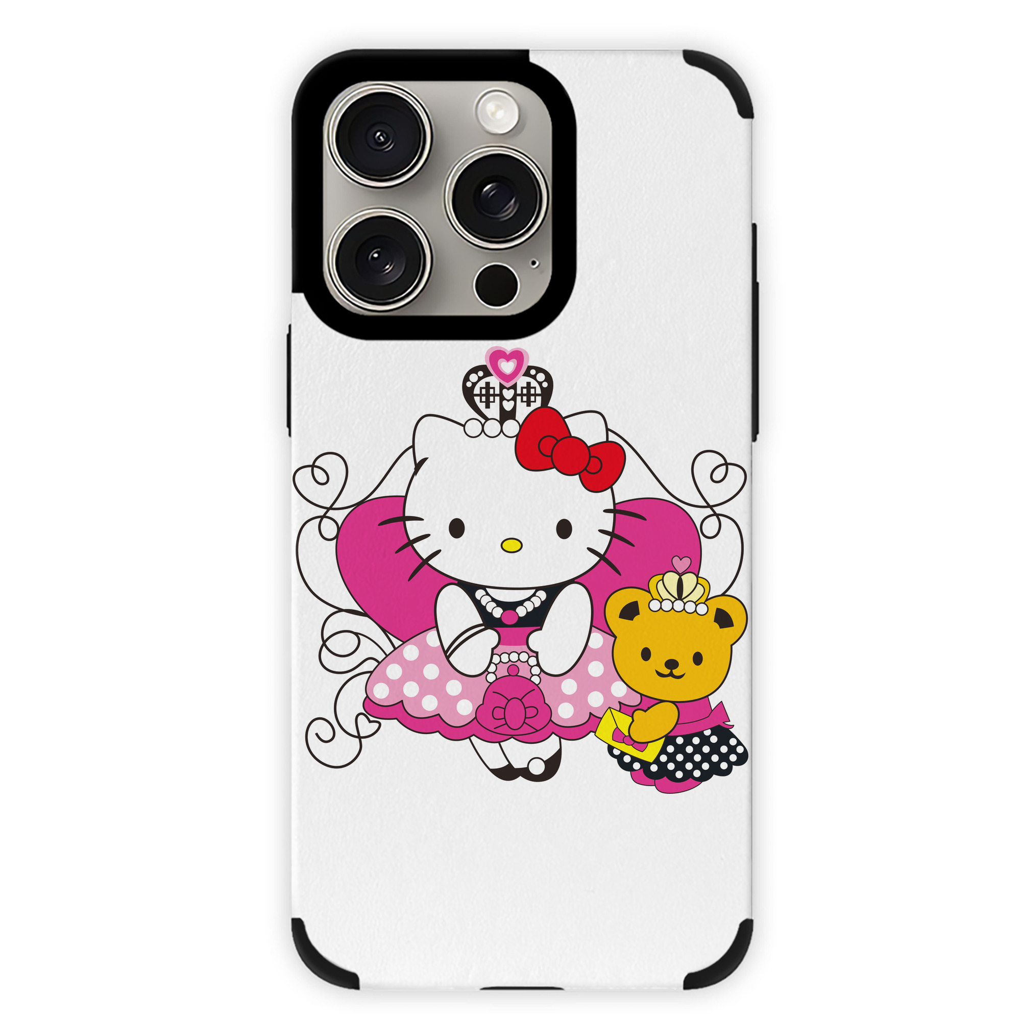 （画像用） Hello Kitty ハローキティ 【iPhone15ProMax対応】 PUレザー スマホケース 耐衝撃＆黄変防止