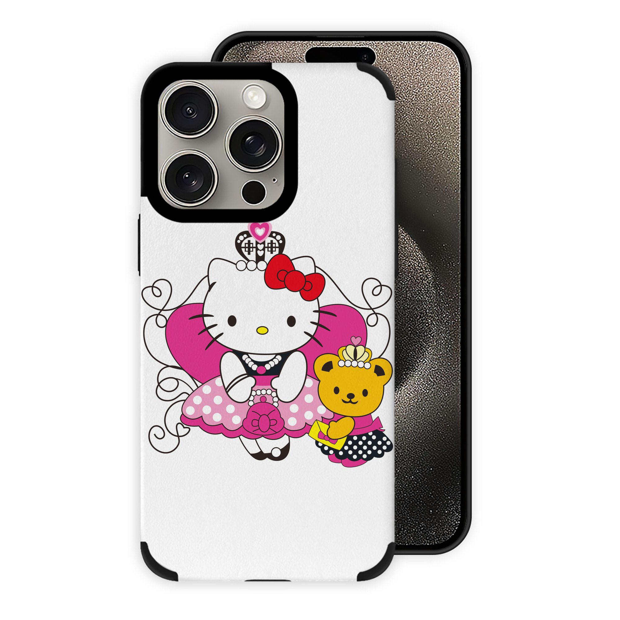 （画像用） Hello Kitty ハローキティ 【iPhone15ProMax対応】 PUレザー スマホケース 耐衝撃＆黄変防止