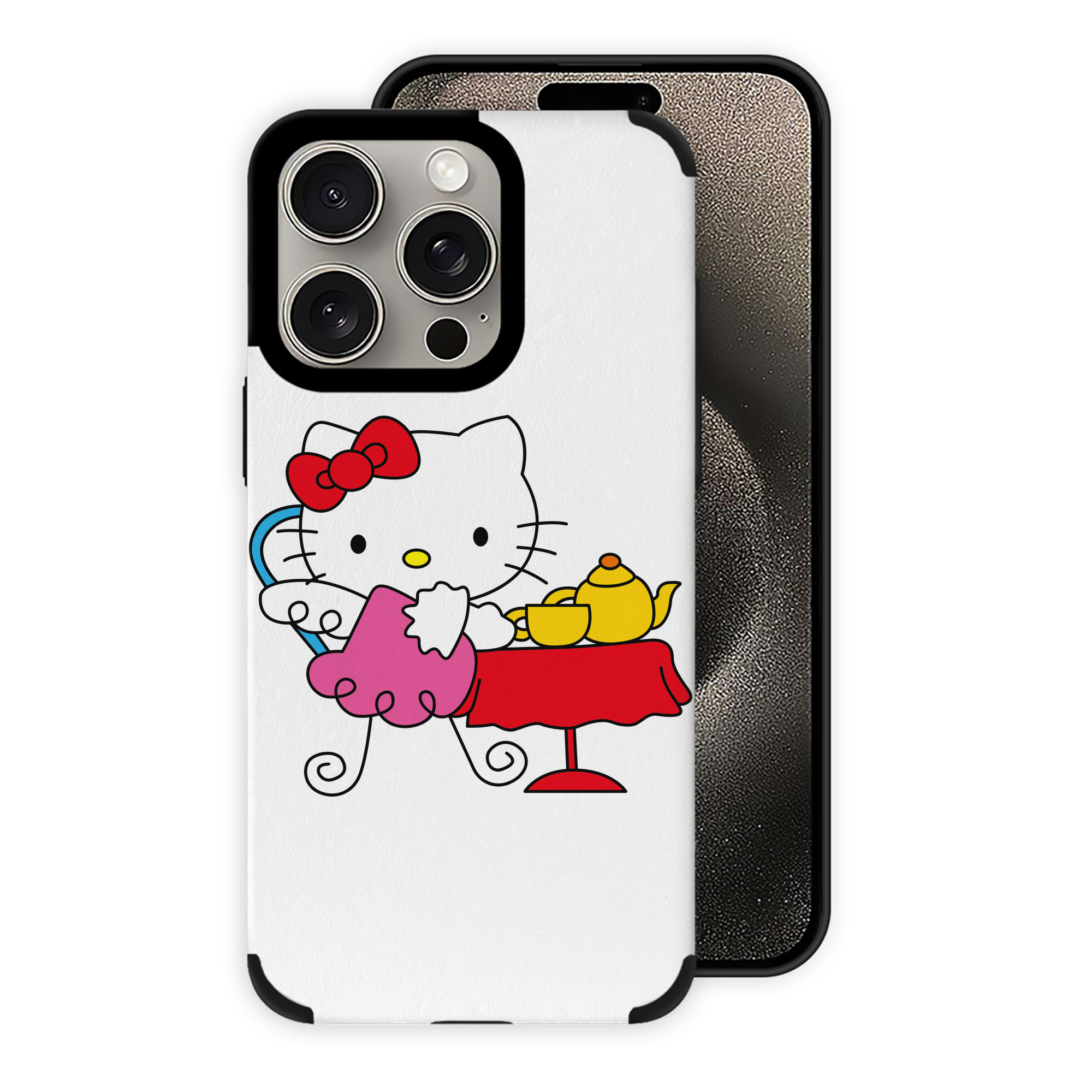 （画像用） Hello Kitty ハローキティ 【iPhone15ProMax対応】 PUレザー スマホケース 耐衝撃＆黄変防止