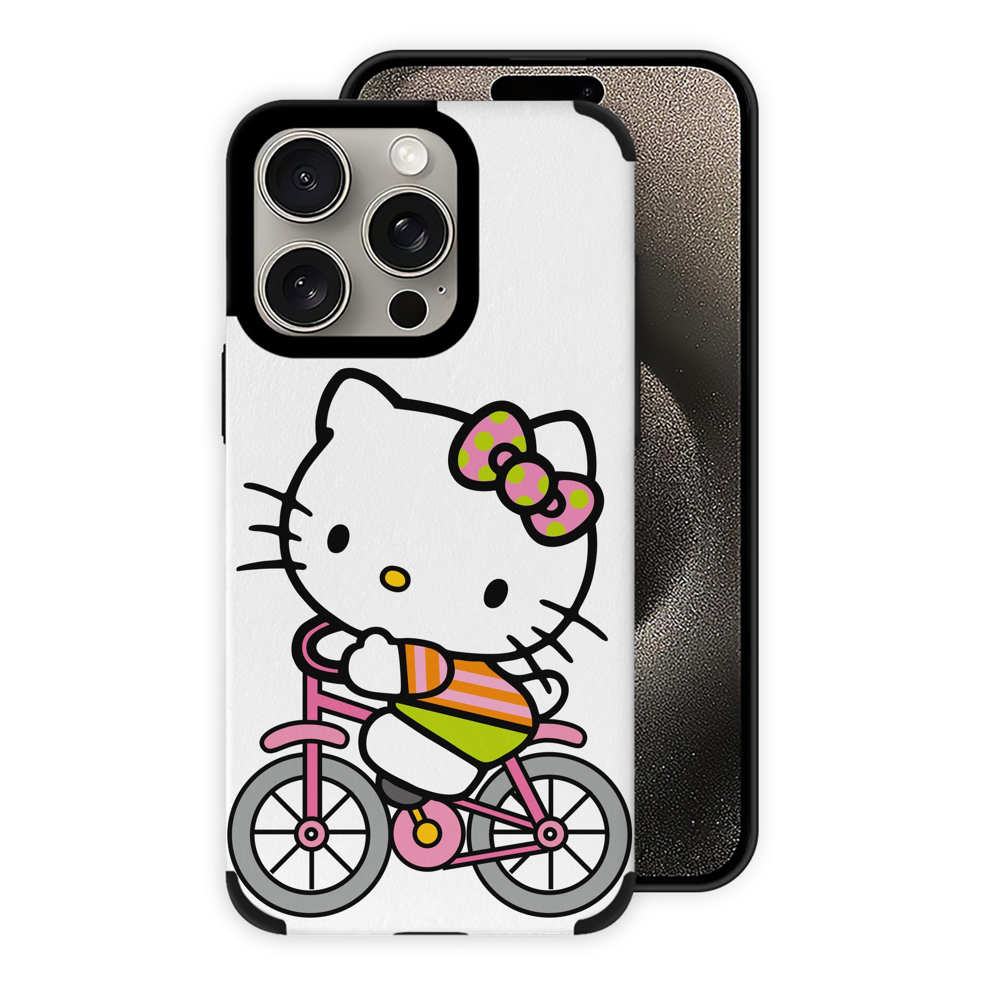 （画像用） Hello Kitty ハローキティ 【iPhone15ProMax対応】 PUレザー スマホケース 耐衝撃＆黄変防止