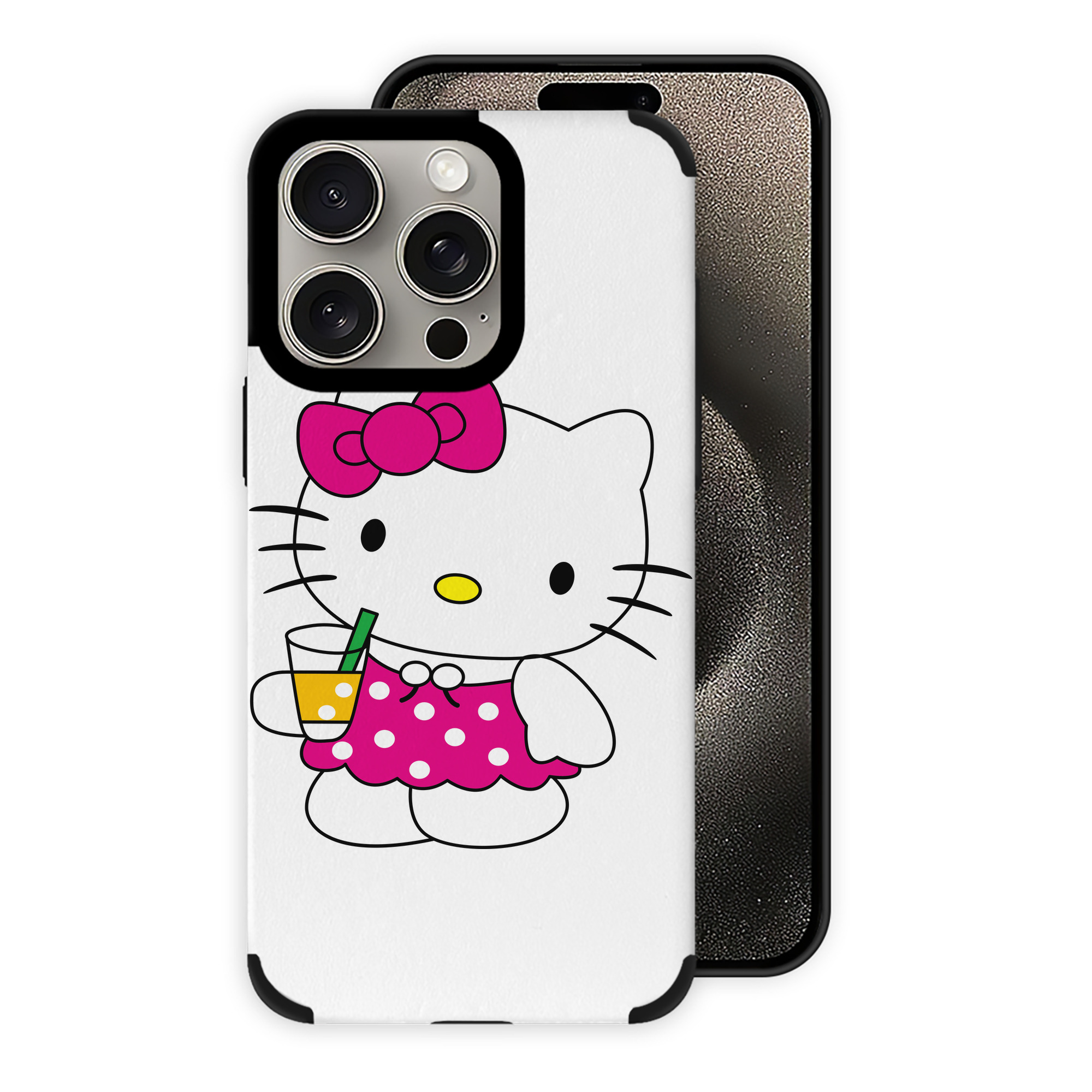 （画像用） Hello Kitty ハローキティ 【iPhone15ProMax対応】 PUレザー スマホケース 耐衝撃＆黄変防止