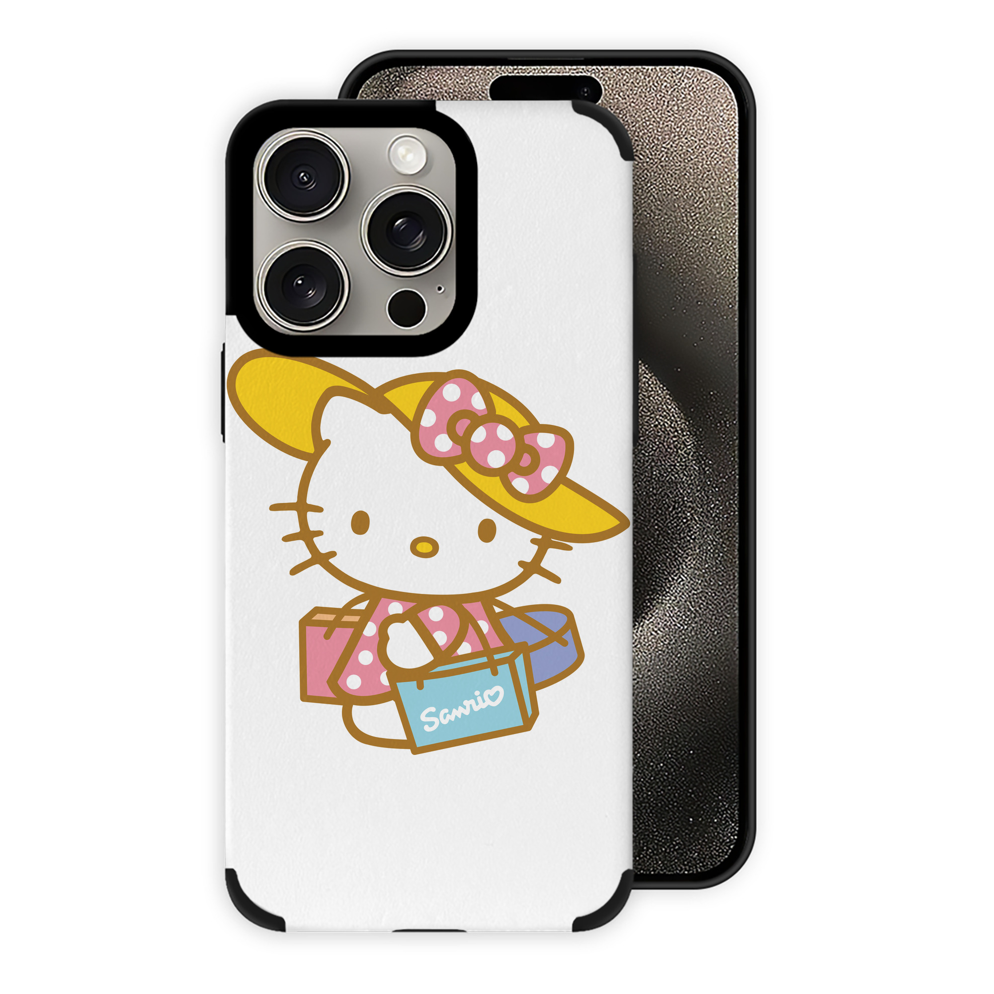 （画像用） Hello Kitty ハローキティ 【iPhone15ProMax対応】 PUレザー スマホケース 耐衝撃＆黄変防止