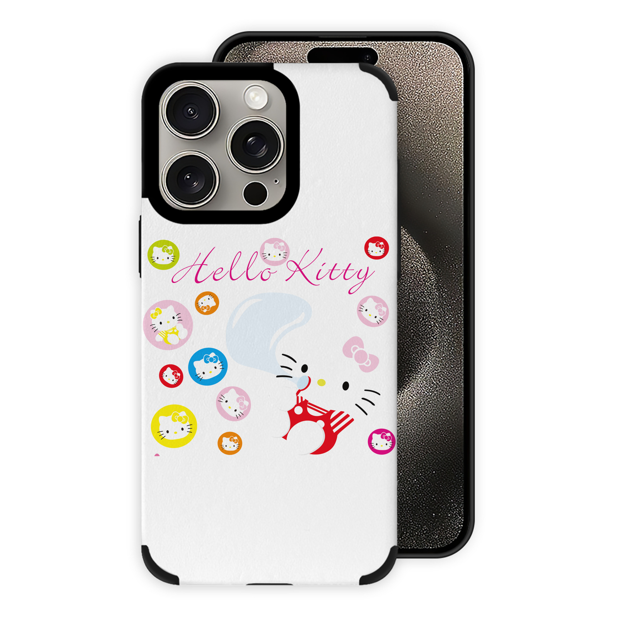 （画像用） Hello Kitty ハローキティ 【iPhone15ProMax対応】 PUレザー スマホケース 耐衝撃＆黄変防止