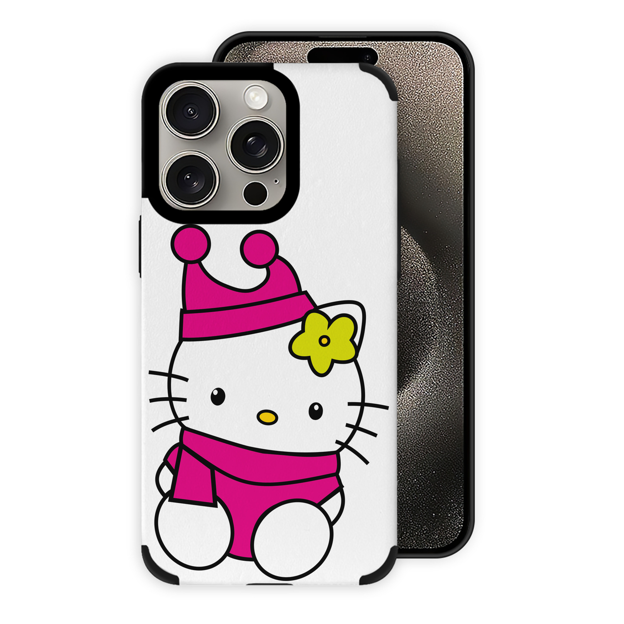 （画像用） Hello Kitty ハローキティ 【iPhone15ProMax対応】 PUレザー スマホケース 耐衝撃＆黄変防止