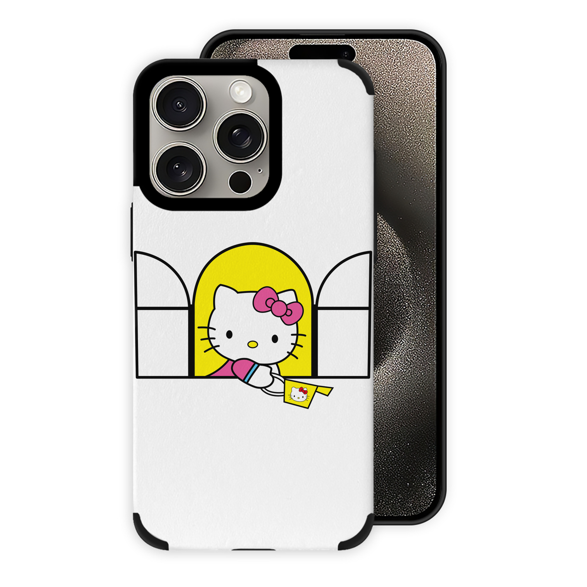 （画像用） Hello Kitty ハローキティ 【iPhone15ProMax対応】 PUレザー スマホケース 耐衝撃＆黄変防止