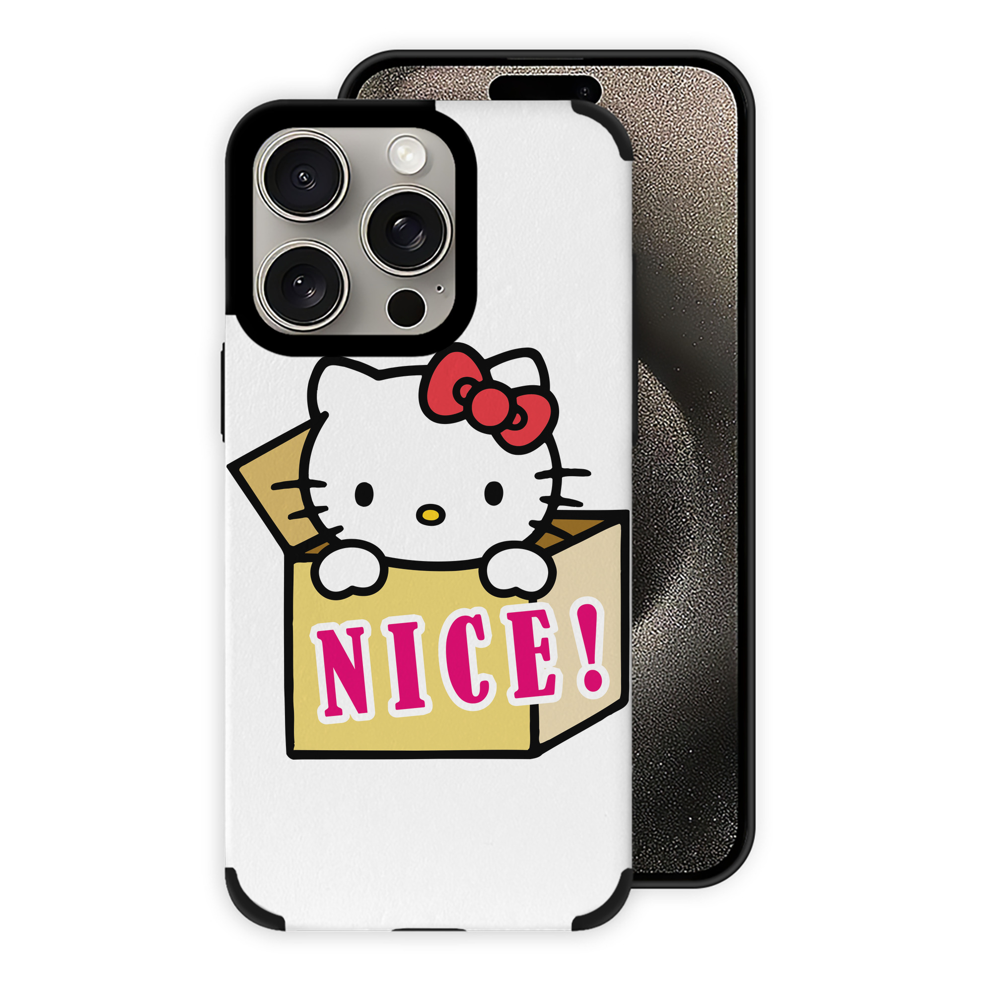 （画像用） Hello Kitty ハローキティ 【iPhone15ProMax対応】 PUレザー スマホケース 耐衝撃＆黄変防止