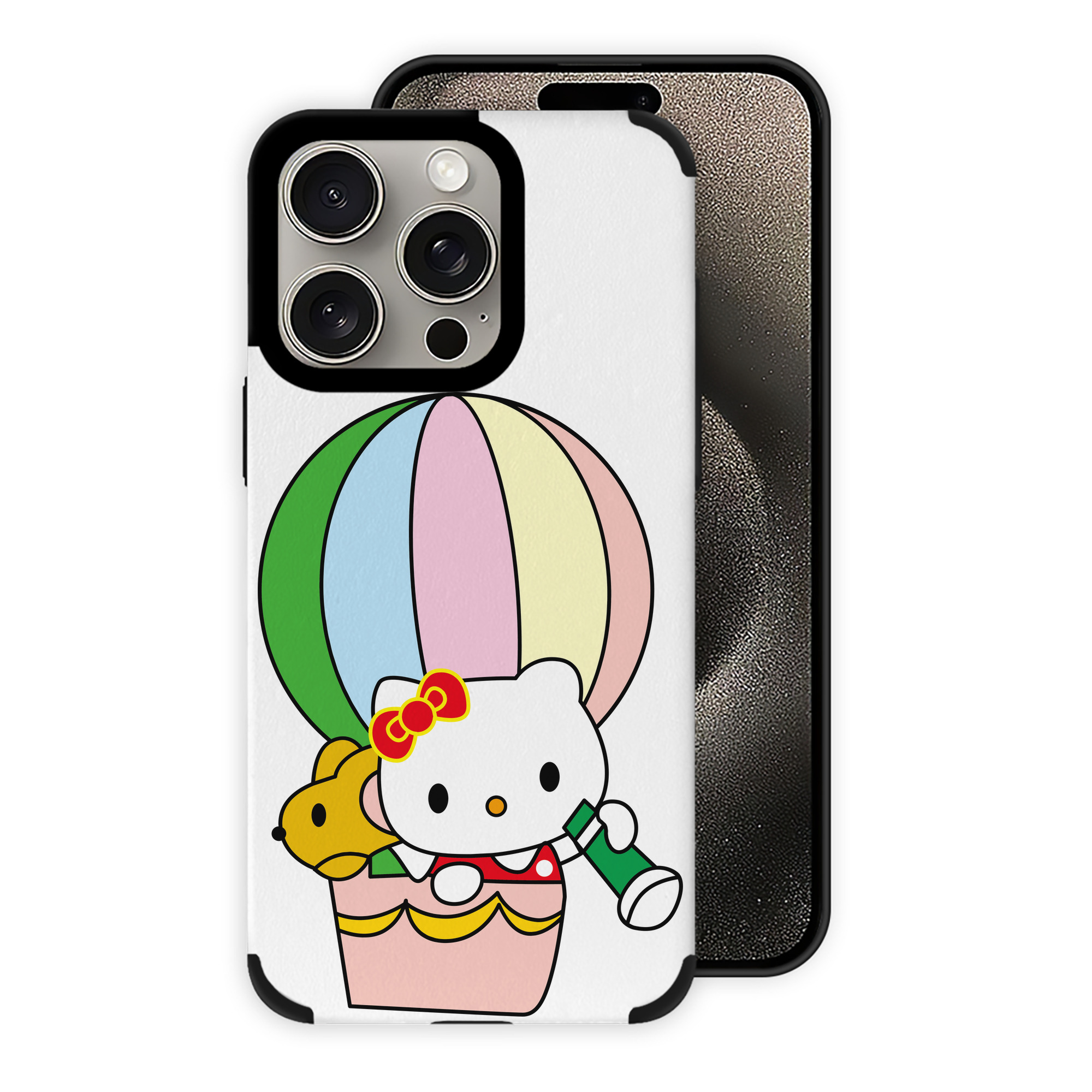 （画像用） Hello Kitty ハローキティ 【iPhone15ProMax対応】 PUレザー スマホケース 耐衝撃＆黄変防止