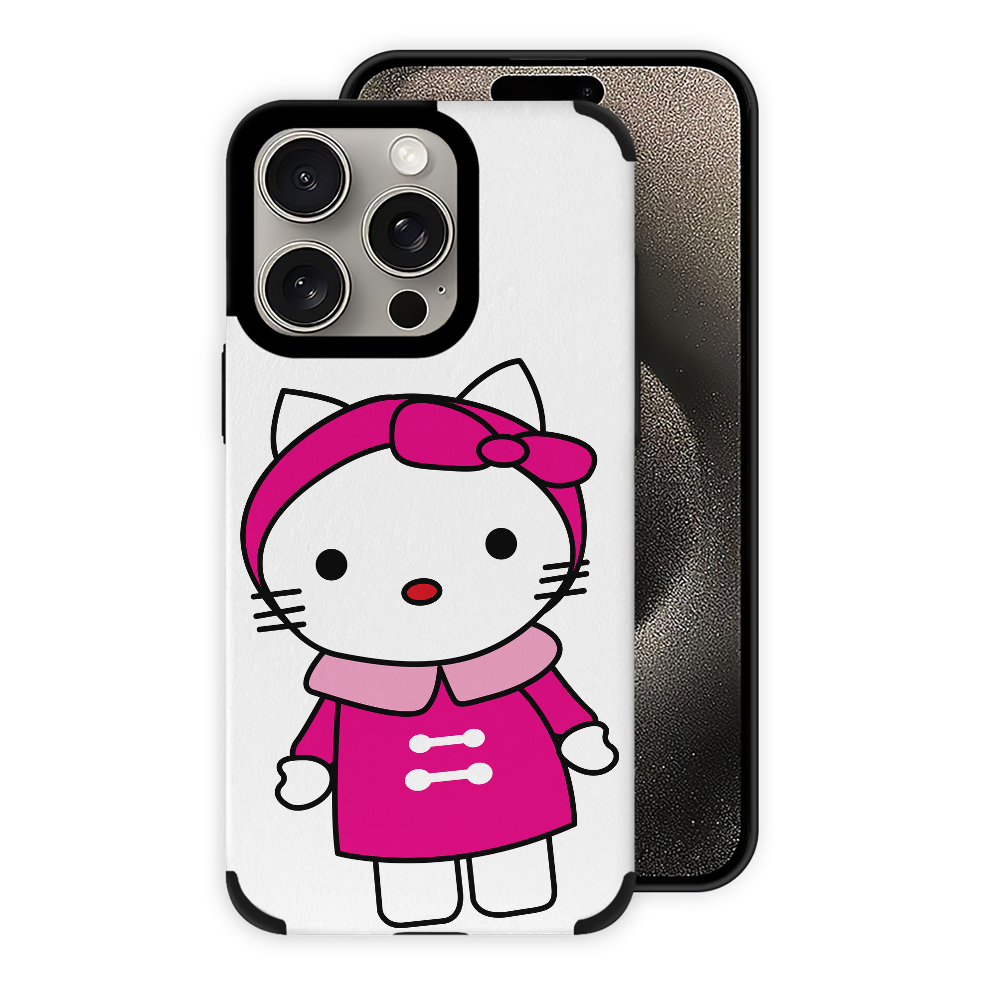 （画像用） Hello Kitty ハローキティ 【iPhone15ProMax対応】 PUレザー スマホケース 耐衝撃＆黄変防止