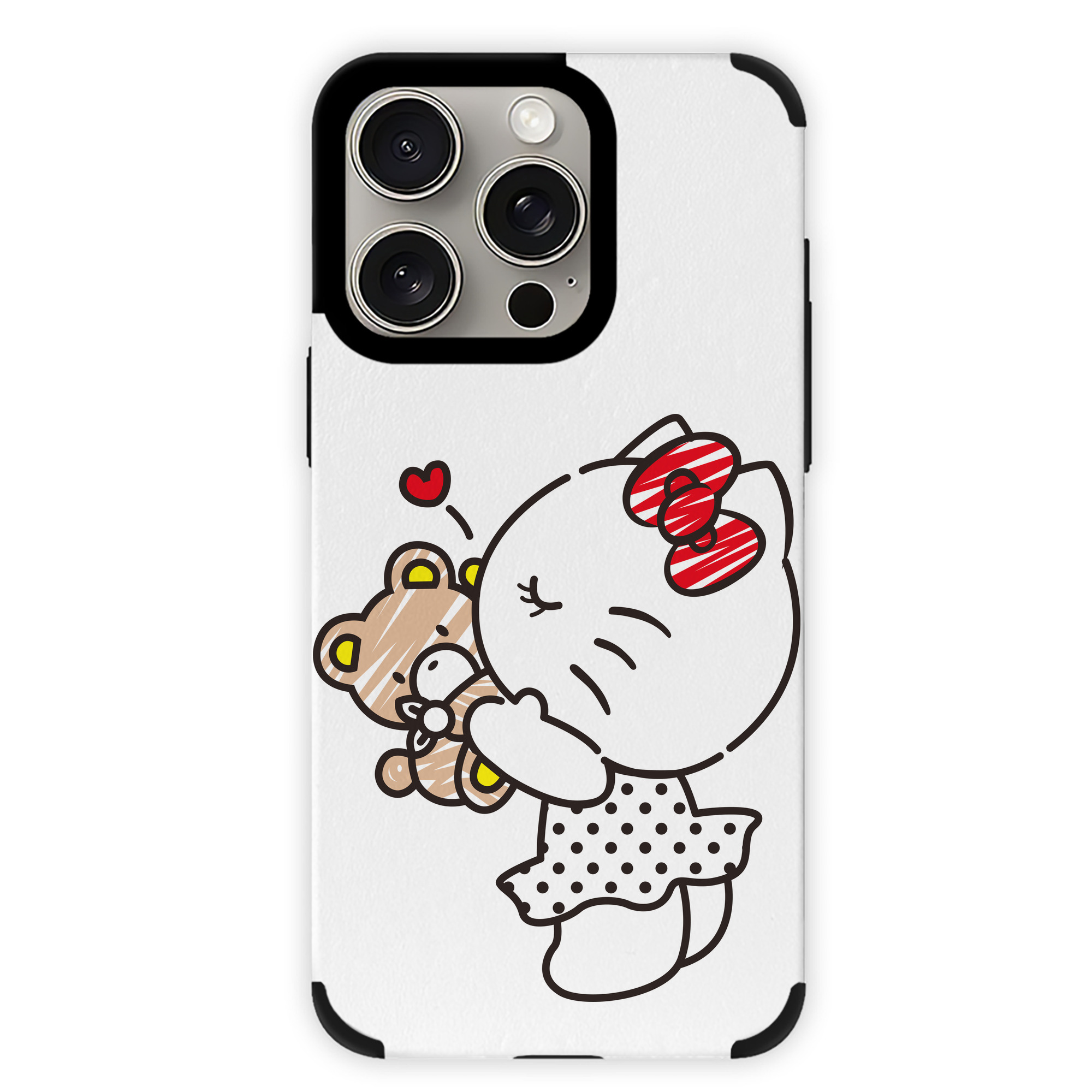 （画像用） Hello Kitty ハローキティ 【iPhone15ProMax対応】 PUレザー スマホケース 耐衝撃＆黄変防止