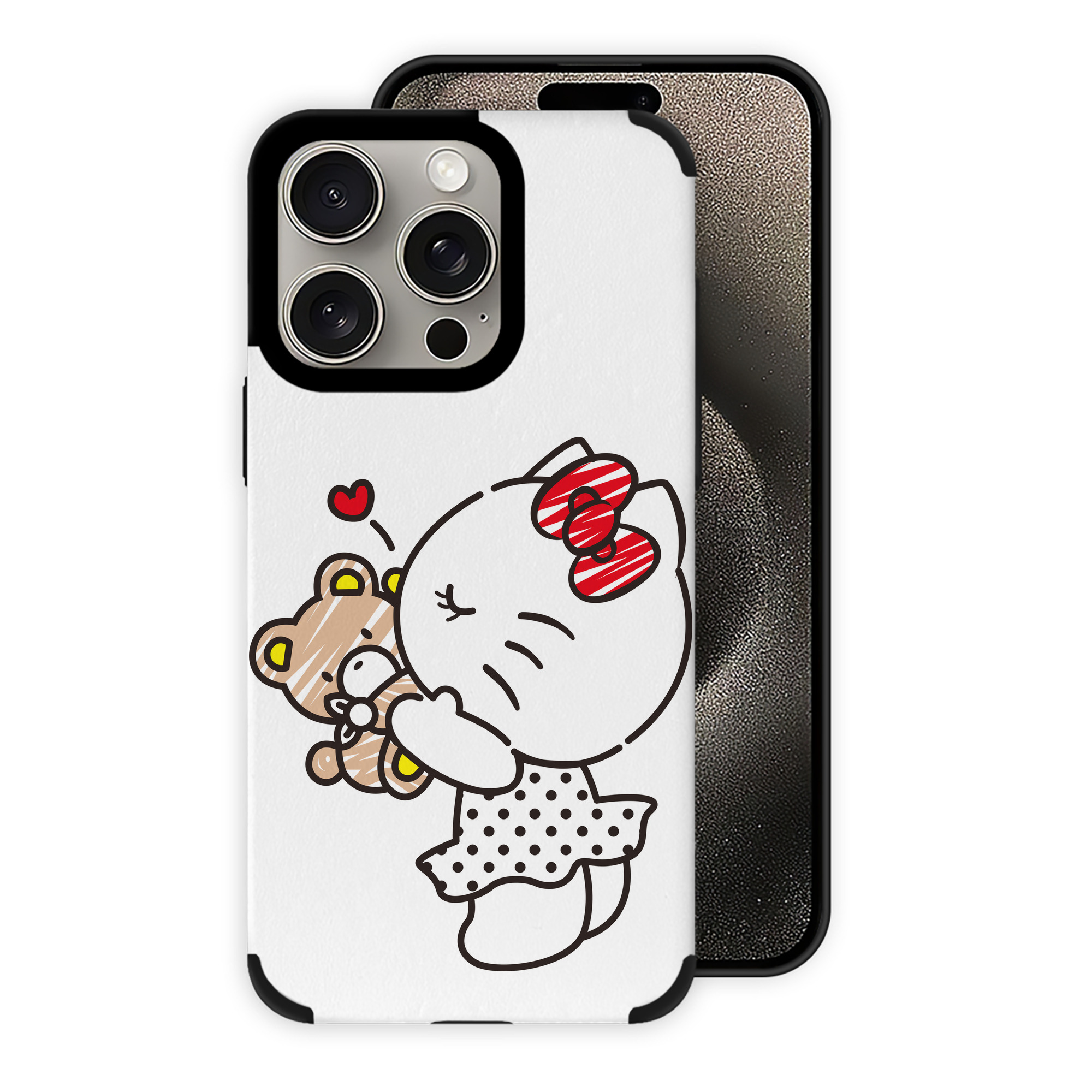 （画像用） Hello Kitty ハローキティ 【iPhone15ProMax対応】 PUレザー スマホケース 耐衝撃＆黄変防止