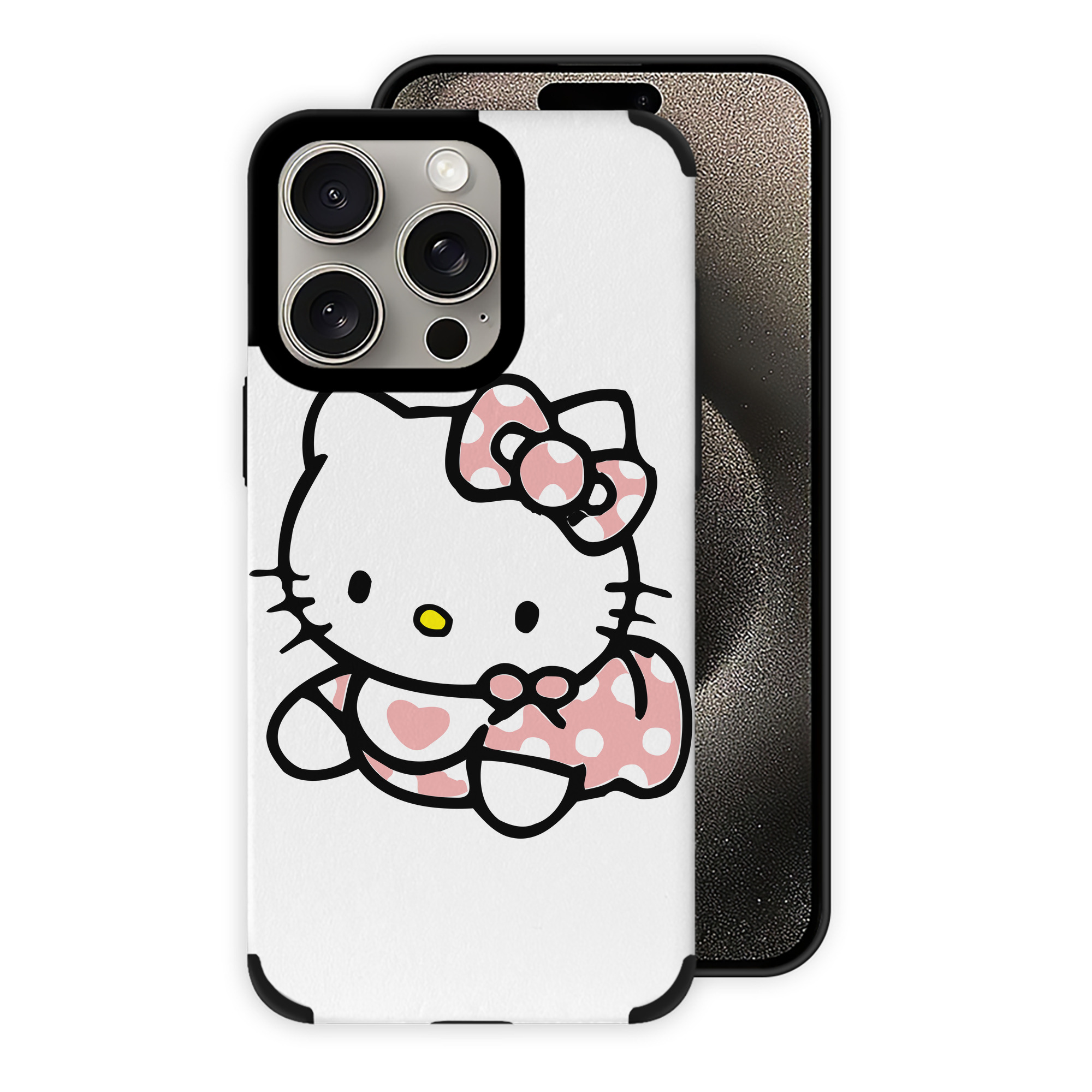 （画像用） Hello Kitty ハローキティ 【iPhone15ProMax対応】 PUレザー スマホケース 耐衝撃＆黄変防止