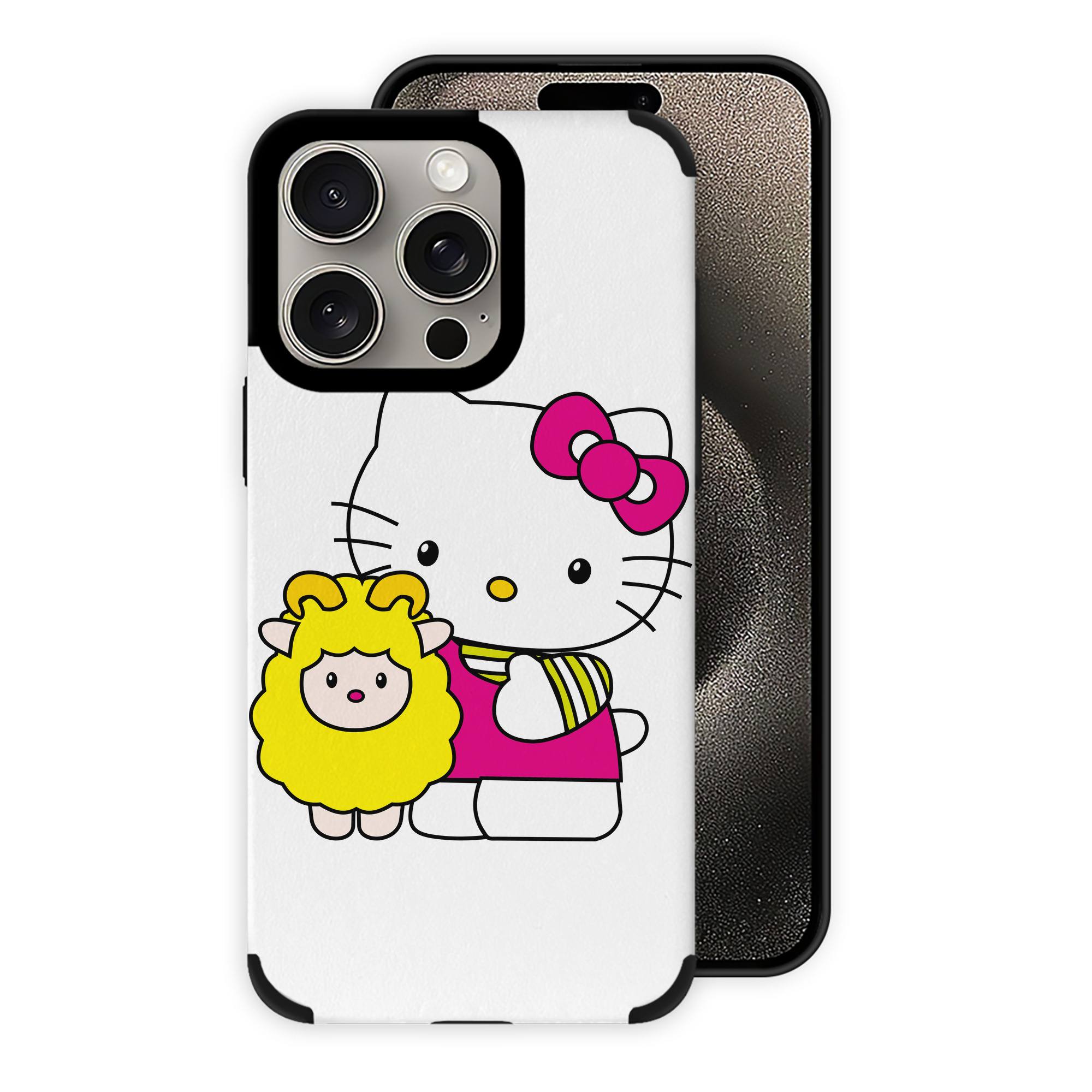 （画像用） Hello Kitty ハローキティ 【iPhone15ProMax対応】 PUレザー スマホケース 耐衝撃＆黄変防止