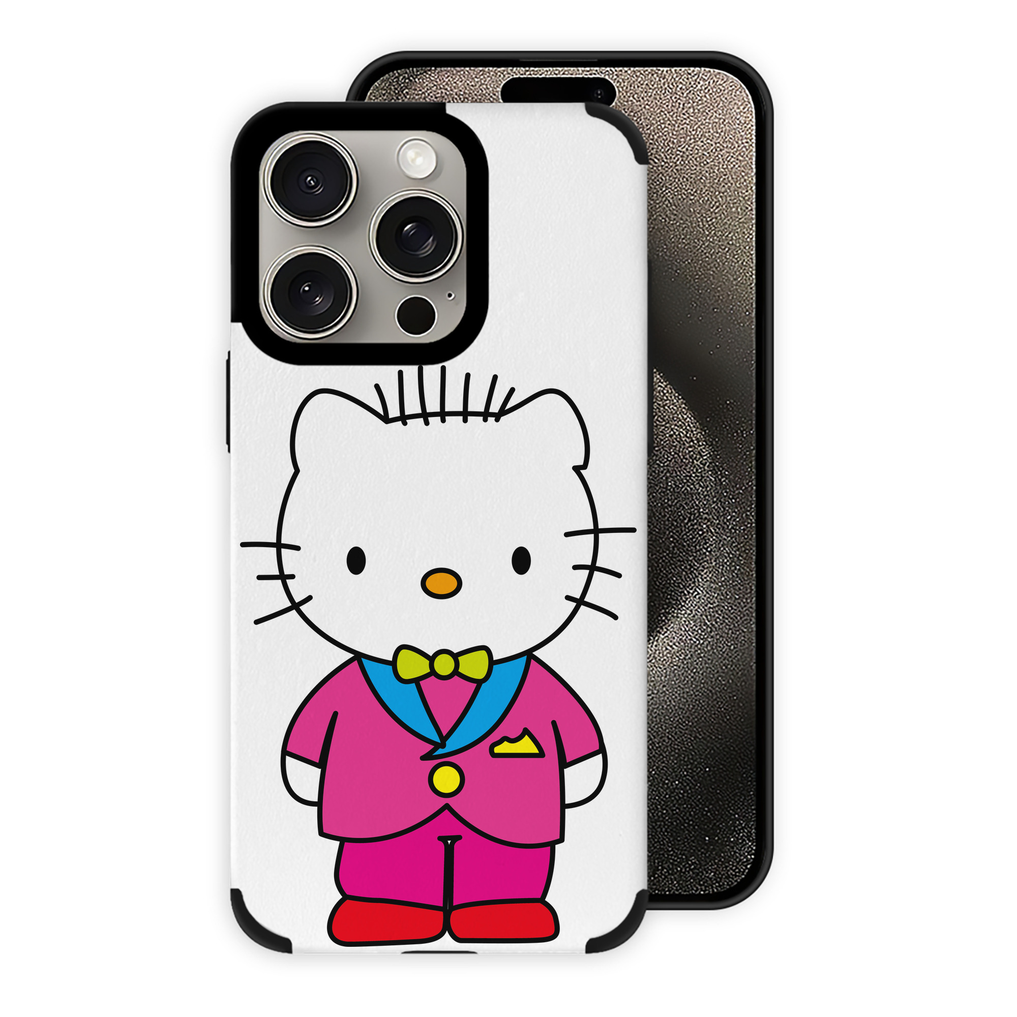 （画像用） Hello Kitty ハローキティ 【iPhone15ProMax対応】 PUレザー スマホケース 耐衝撃＆黄変防止