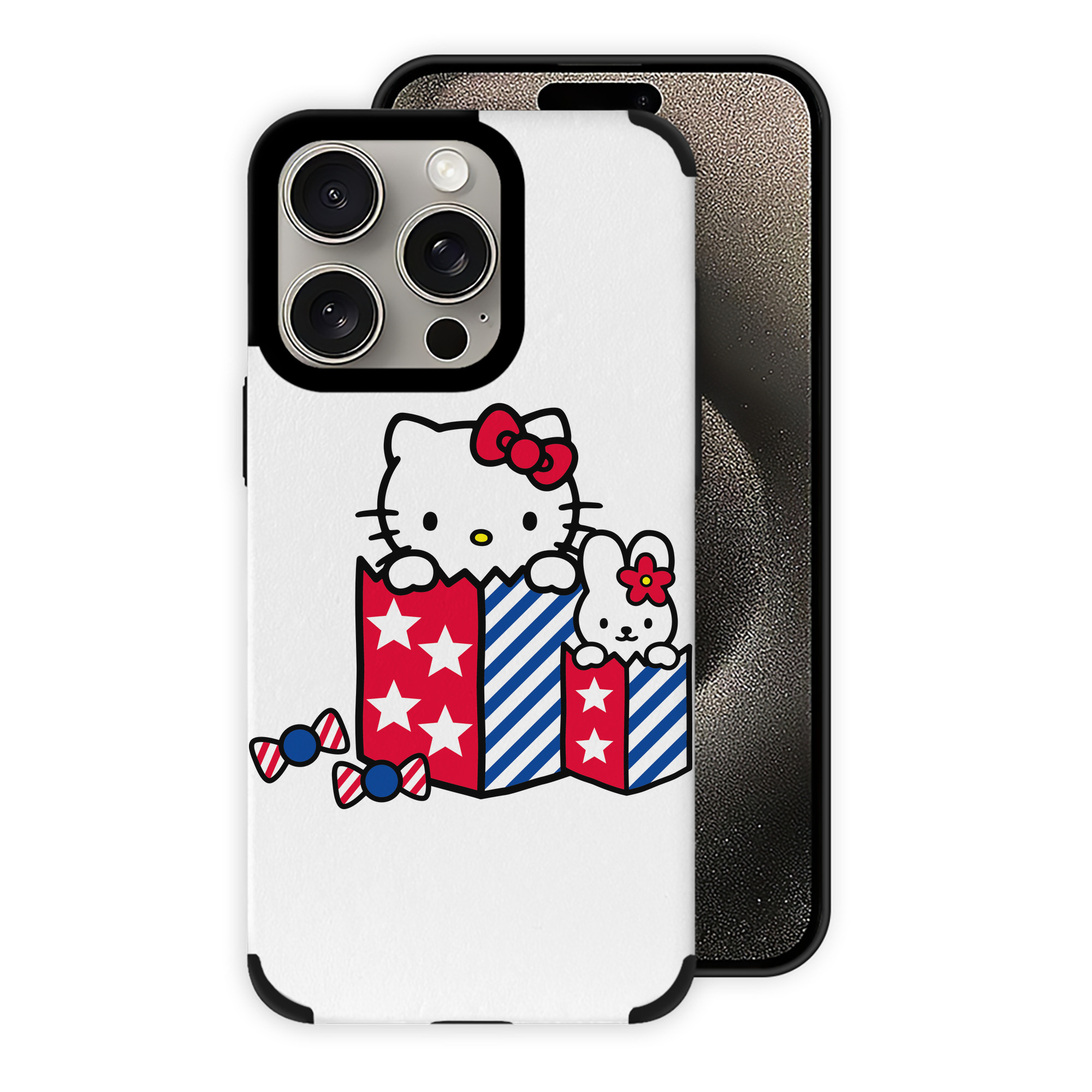 （画像用） Hello Kitty ハローキティ 【iPhone15ProMax対応】 PUレザー スマホケース 耐衝撃＆黄変防止