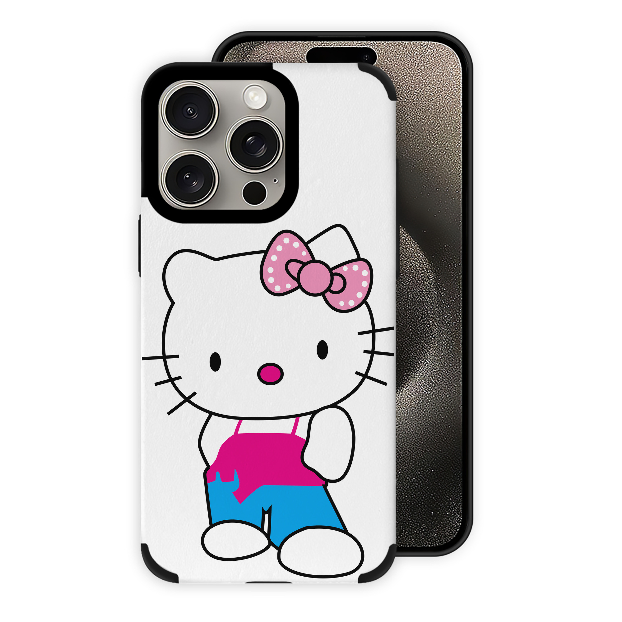 （画像用） Hello Kitty ハローキティ 【iPhone15ProMax対応】 PUレザー スマホケース 耐衝撃＆黄変防止