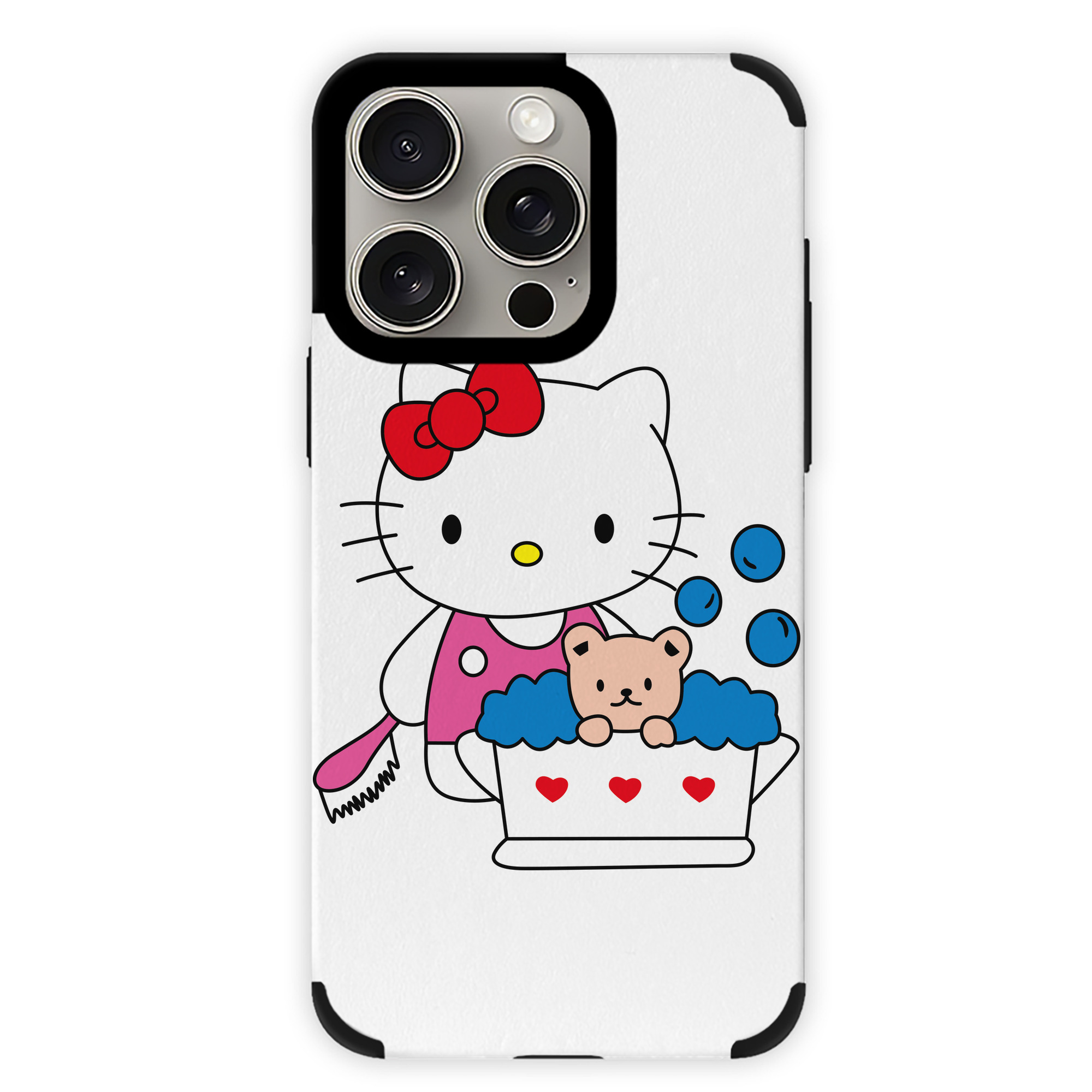 （画像用） Hello Kitty ハローキティ 【iPhone15ProMax対応】 PUレザー スマホケース 耐衝撃＆黄変防止