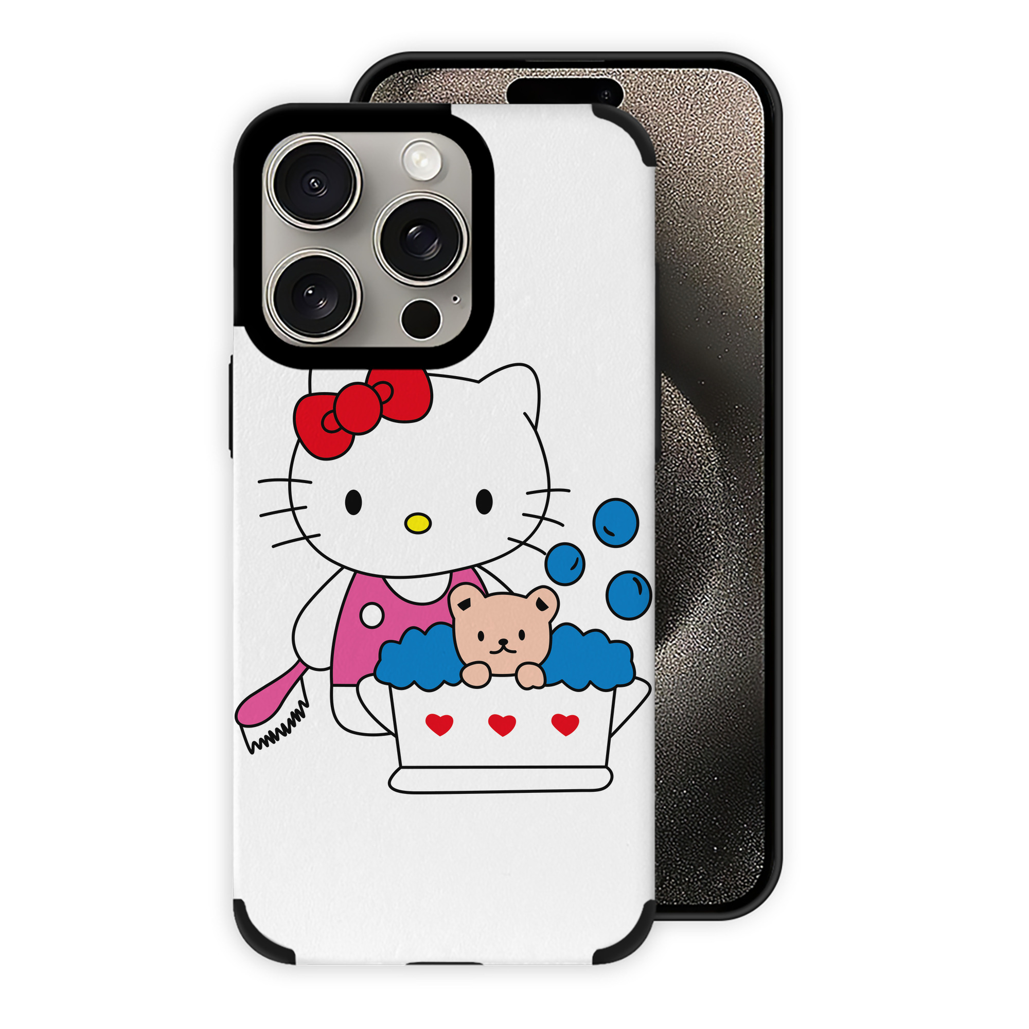 （画像用） Hello Kitty ハローキティ 【iPhone15ProMax対応】 PUレザー スマホケース 耐衝撃＆黄変防止