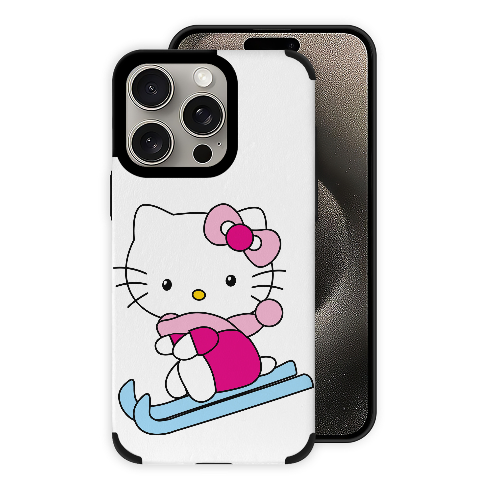 （画像用） Hello Kitty ハローキティ 【iPhone15ProMax対応】 PUレザー スマホケース 耐衝撃＆黄変防止