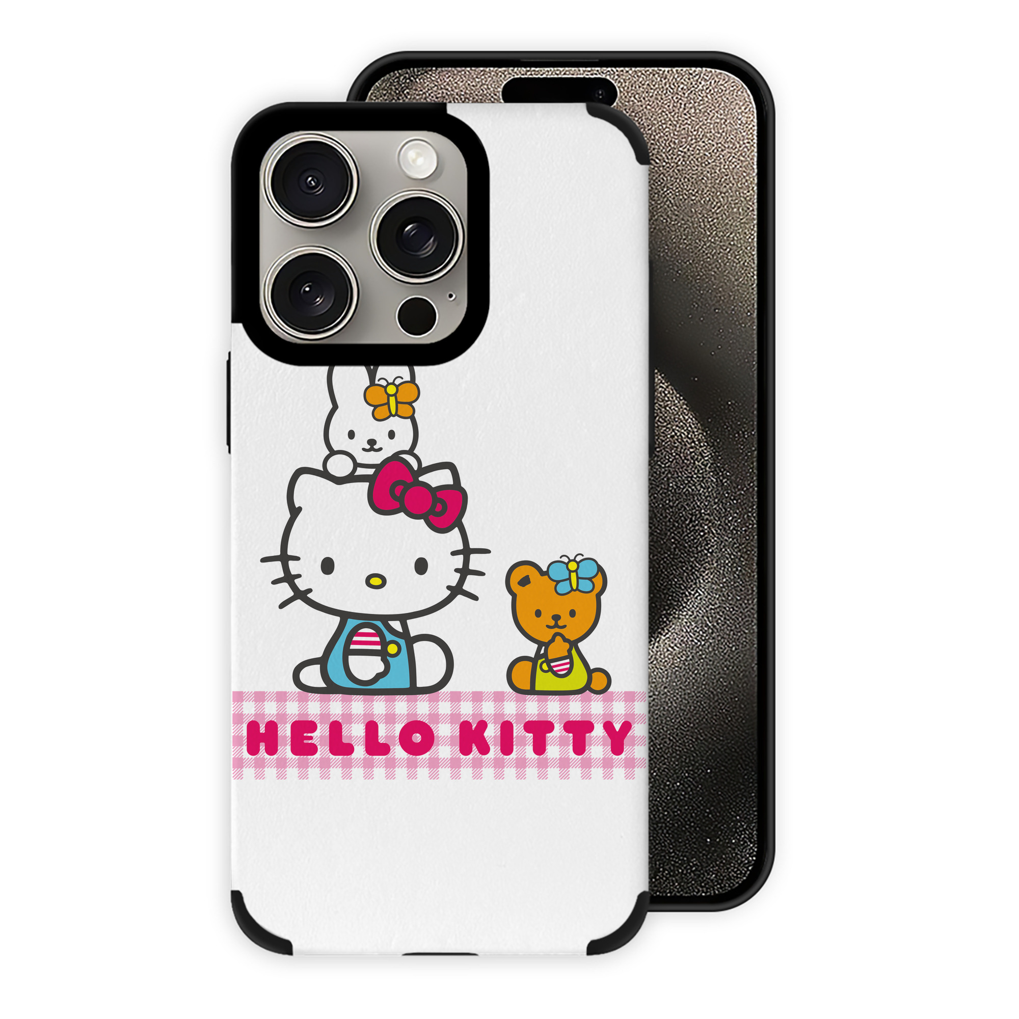 （画像用） Hello Kitty ハローキティ 【iPhone15ProMax対応】 PUレザー スマホケース 耐衝撃＆黄変防止