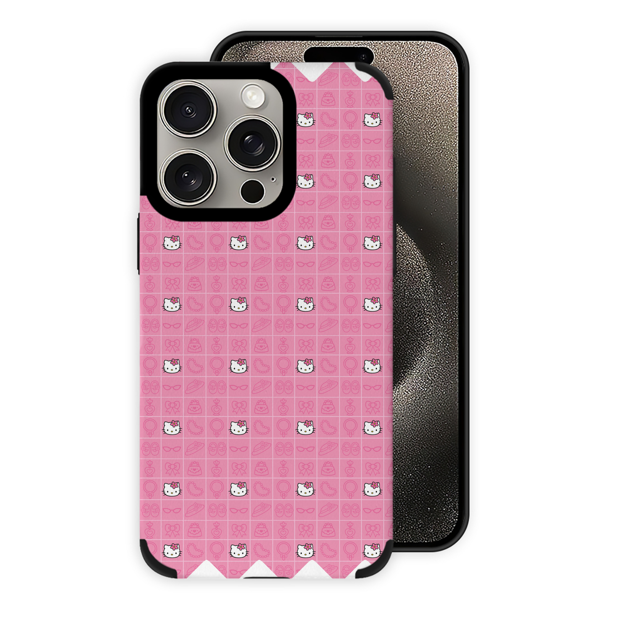 （画像用） Hello Kitty ハローキティ 【iPhone15ProMax対応】 PUレザー スマホケース 耐衝撃＆黄変防止