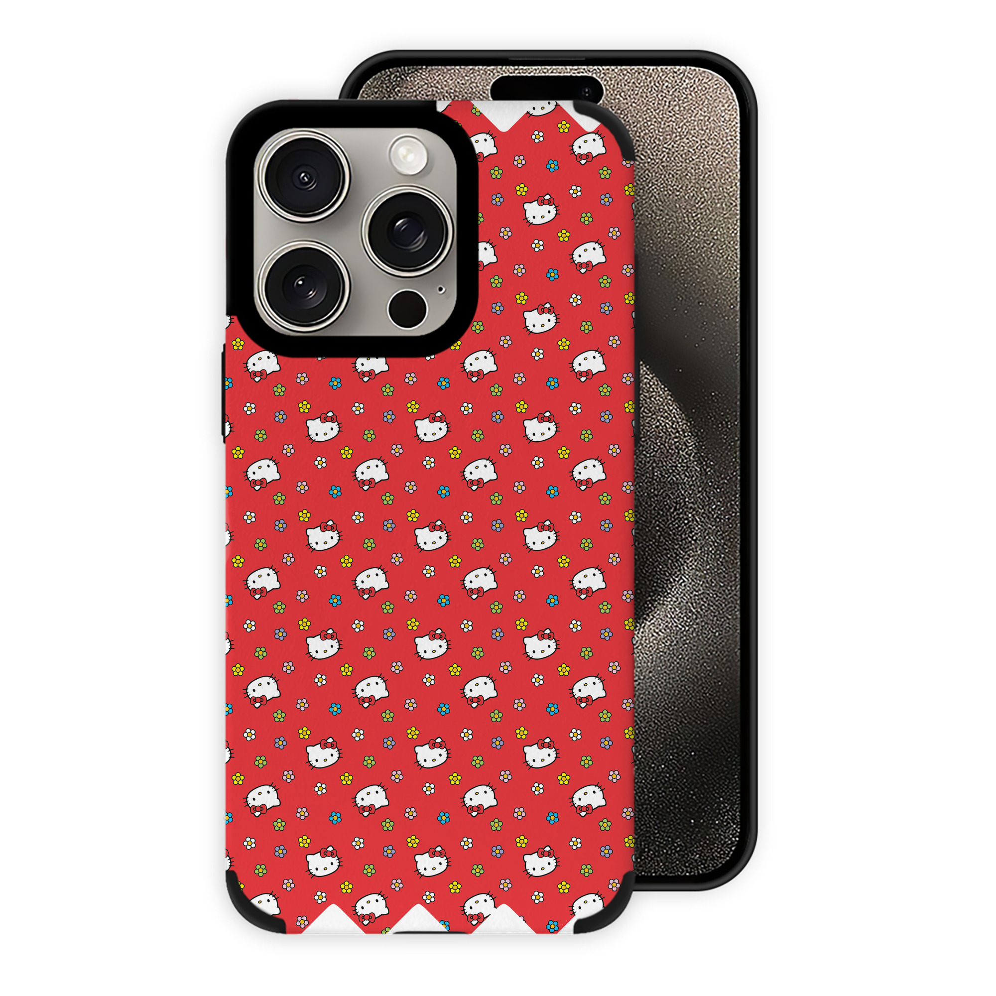 （画像用） Hello Kitty ハローキティ 【iPhone15ProMax対応】 PUレザー スマホケース 耐衝撃＆黄変防止