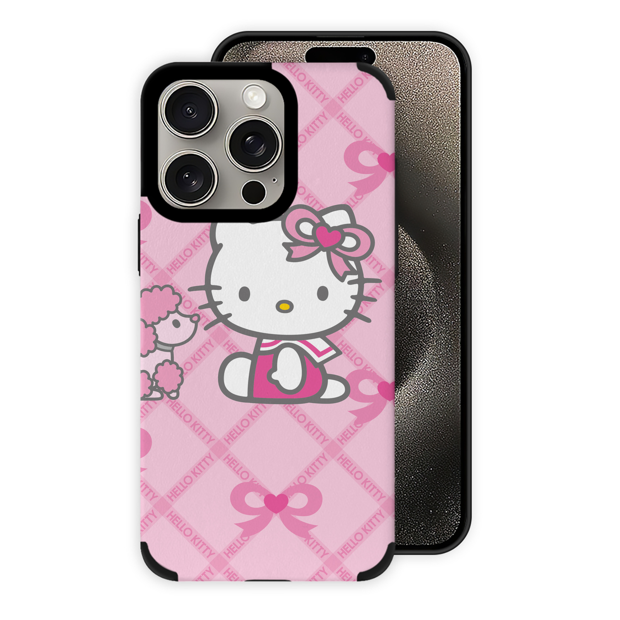 （画像用） Hello Kitty ハローキティ 【iPhone15ProMax対応】 PUレザー スマホケース 耐衝撃＆黄変防止
