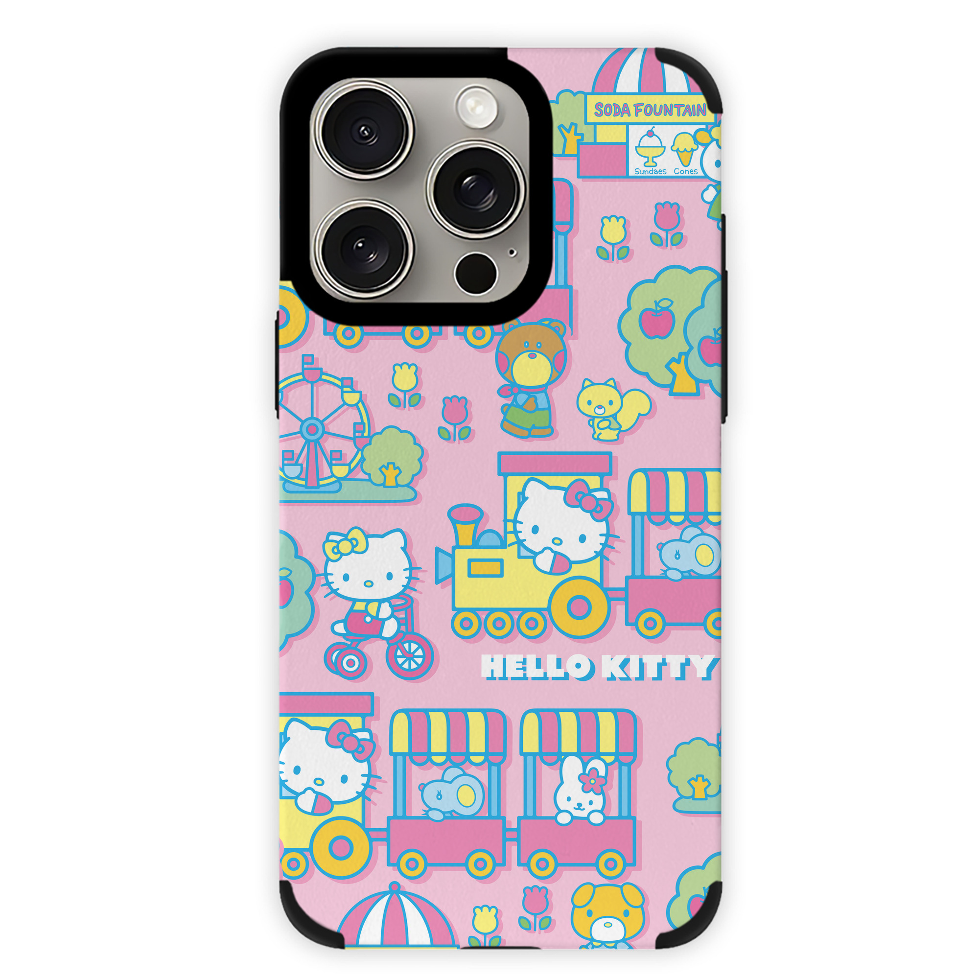 （画像用） Hello Kitty ハローキティ 【iPhone15ProMax対応】 PUレザー スマホケース 耐衝撃＆黄変防止
